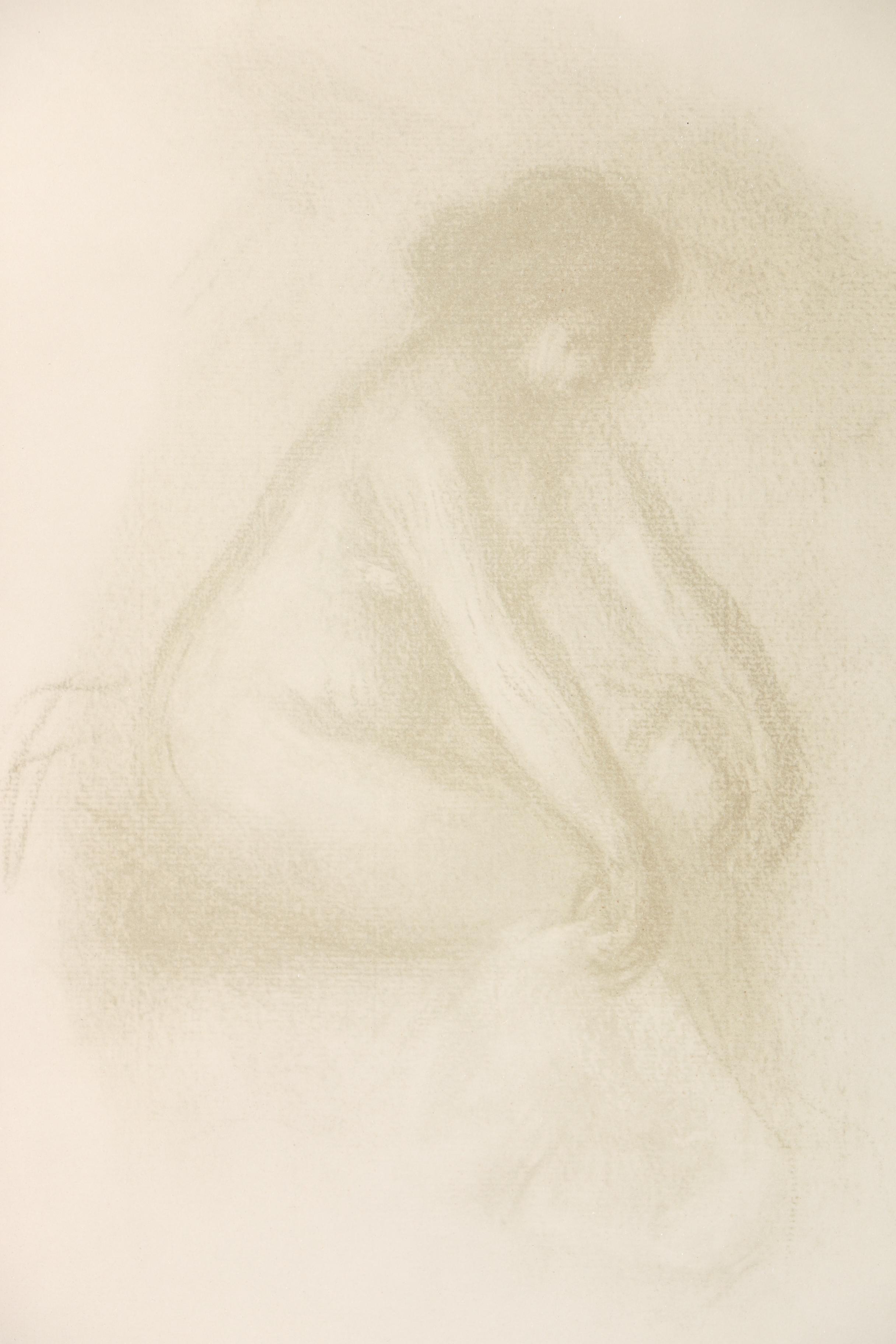 Offset Lithograph on Paper of Female Nude