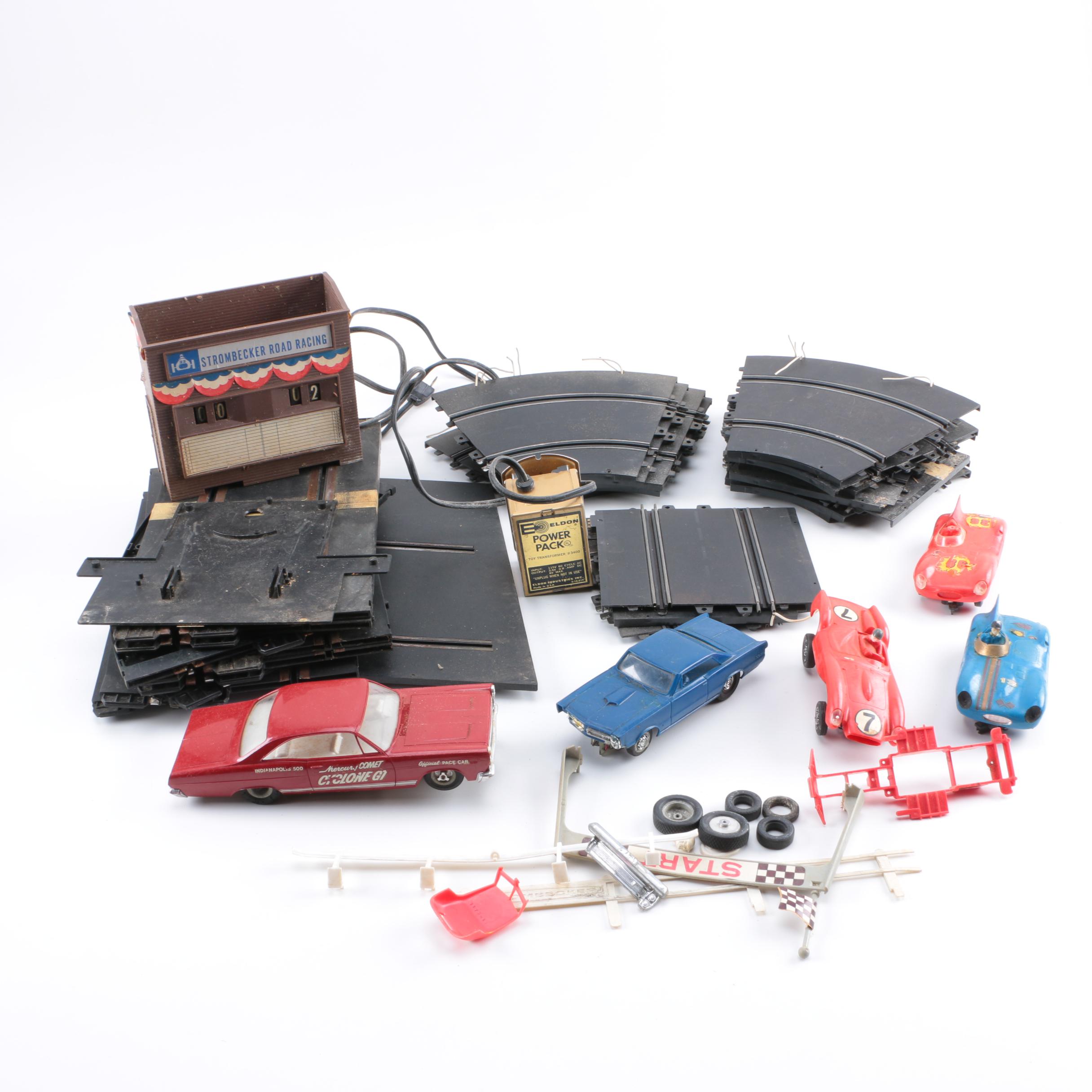1960s Slot Cars with Accessories
