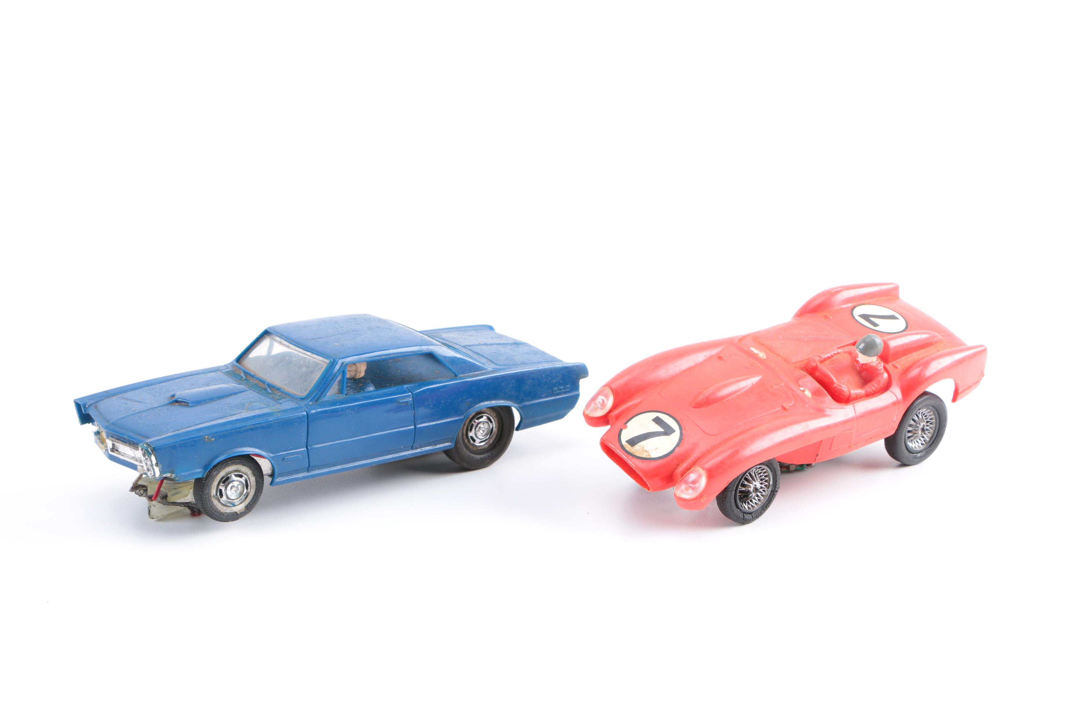 1960s Slot Cars with Accessories