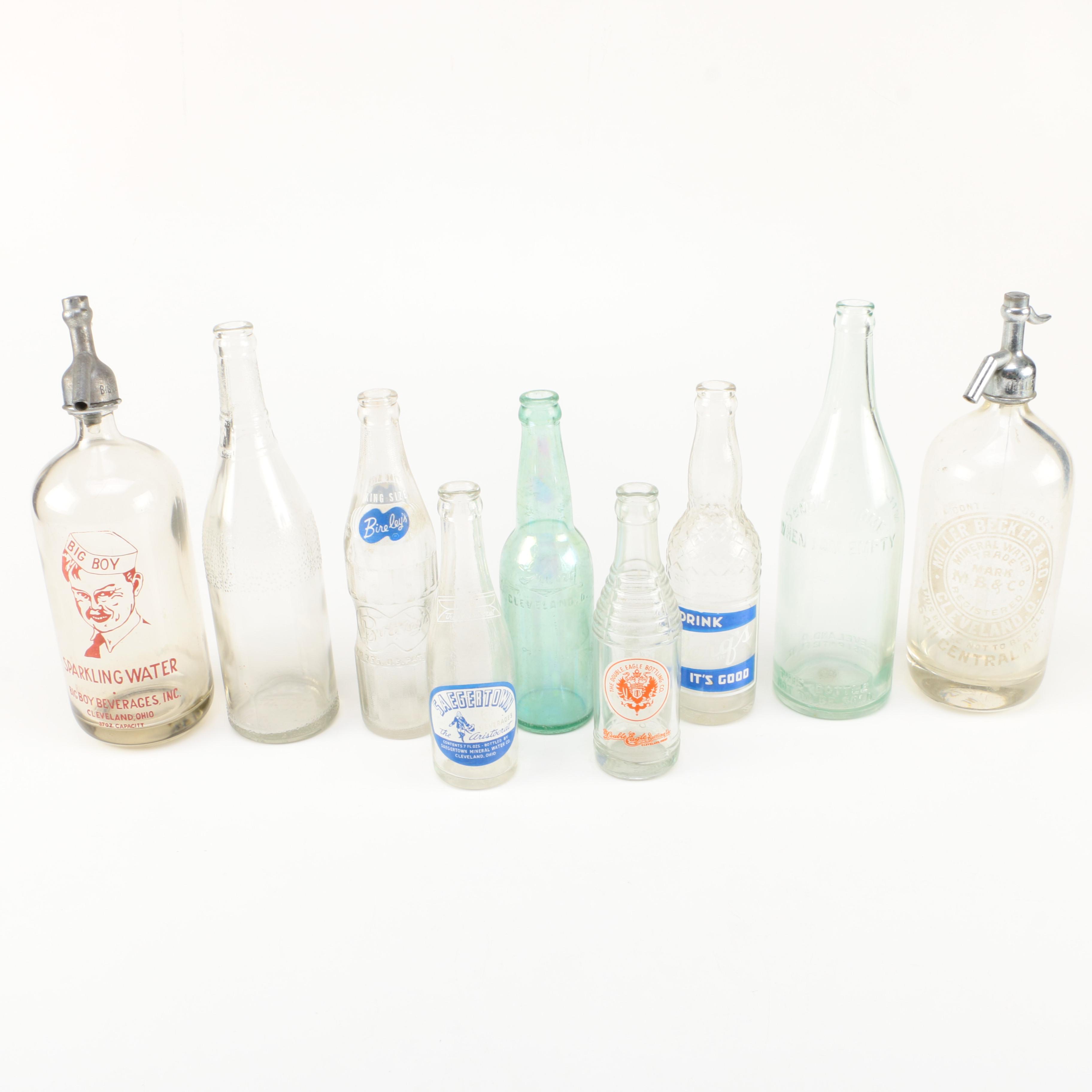 Vintage Glass Bottles and Seltzer Bottles