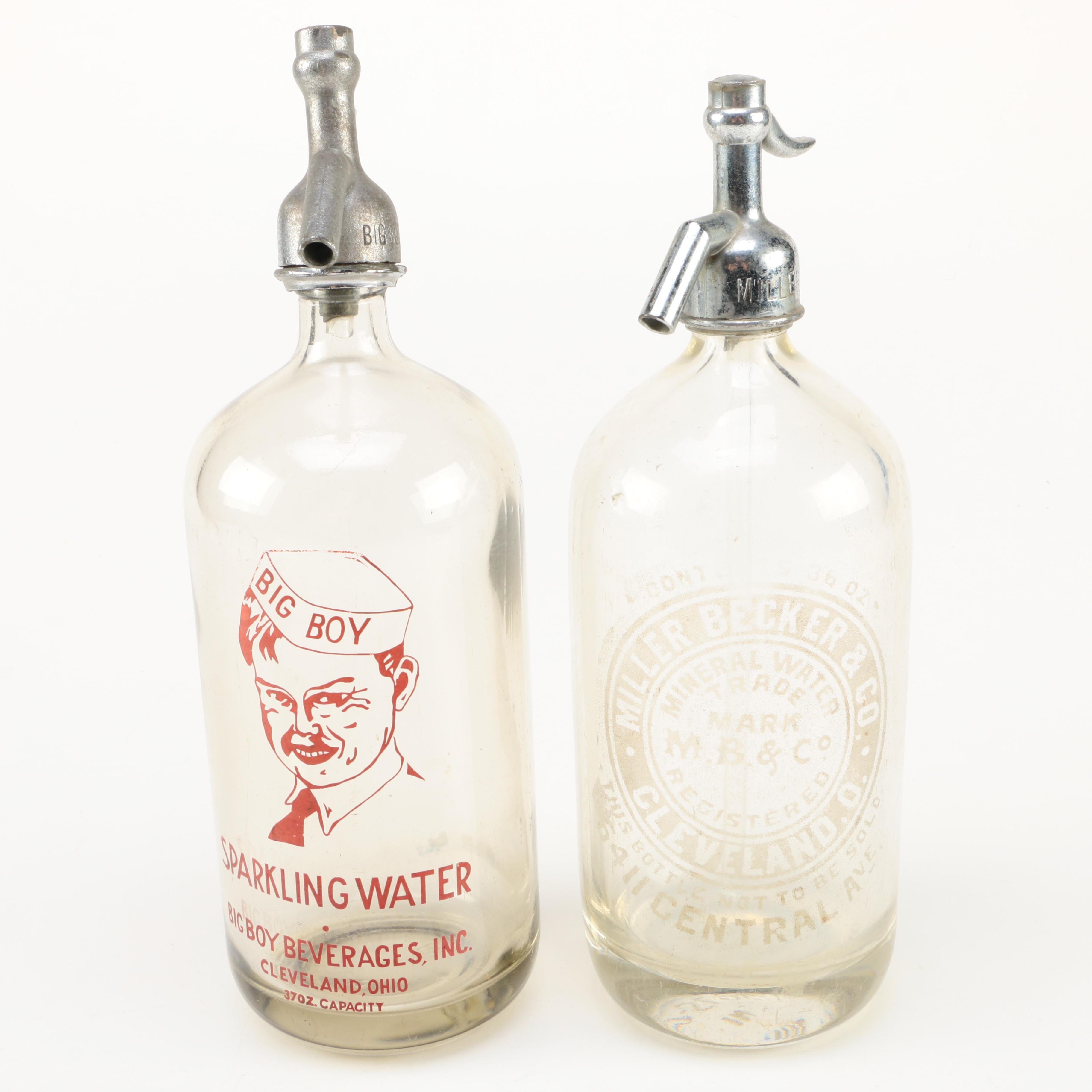 Vintage Glass Bottles and Seltzer Bottles