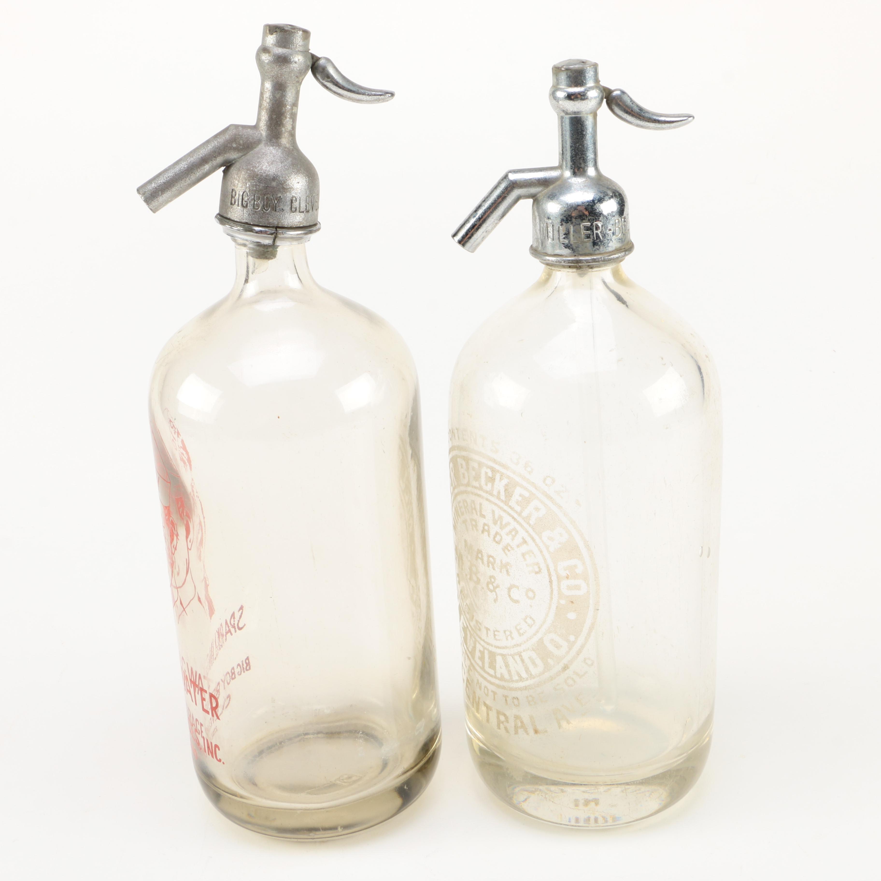 Vintage Glass Bottles and Seltzer Bottles
