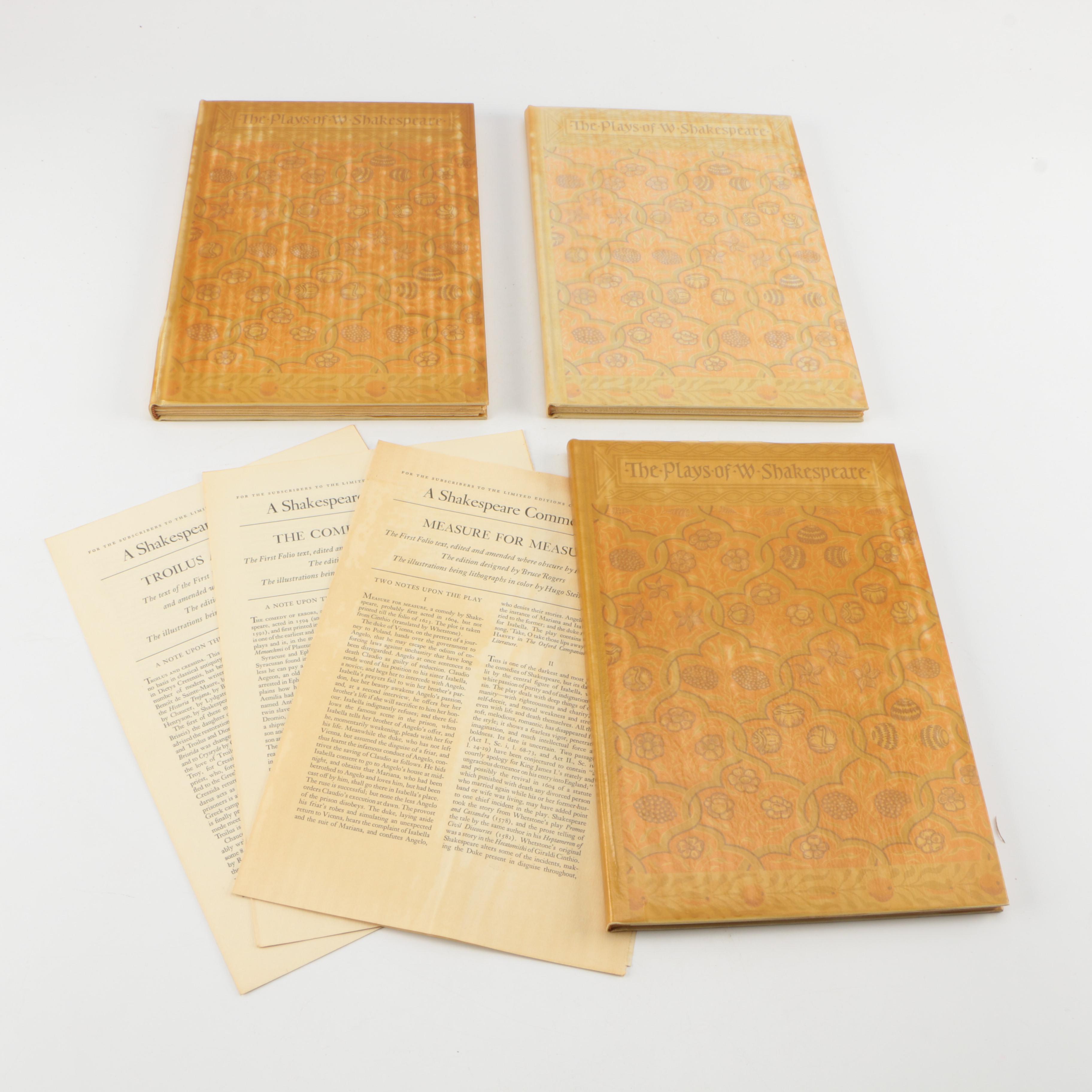 1940 Limited Editions Club Shakespeare Plays Including "The Comedy of Errors"
