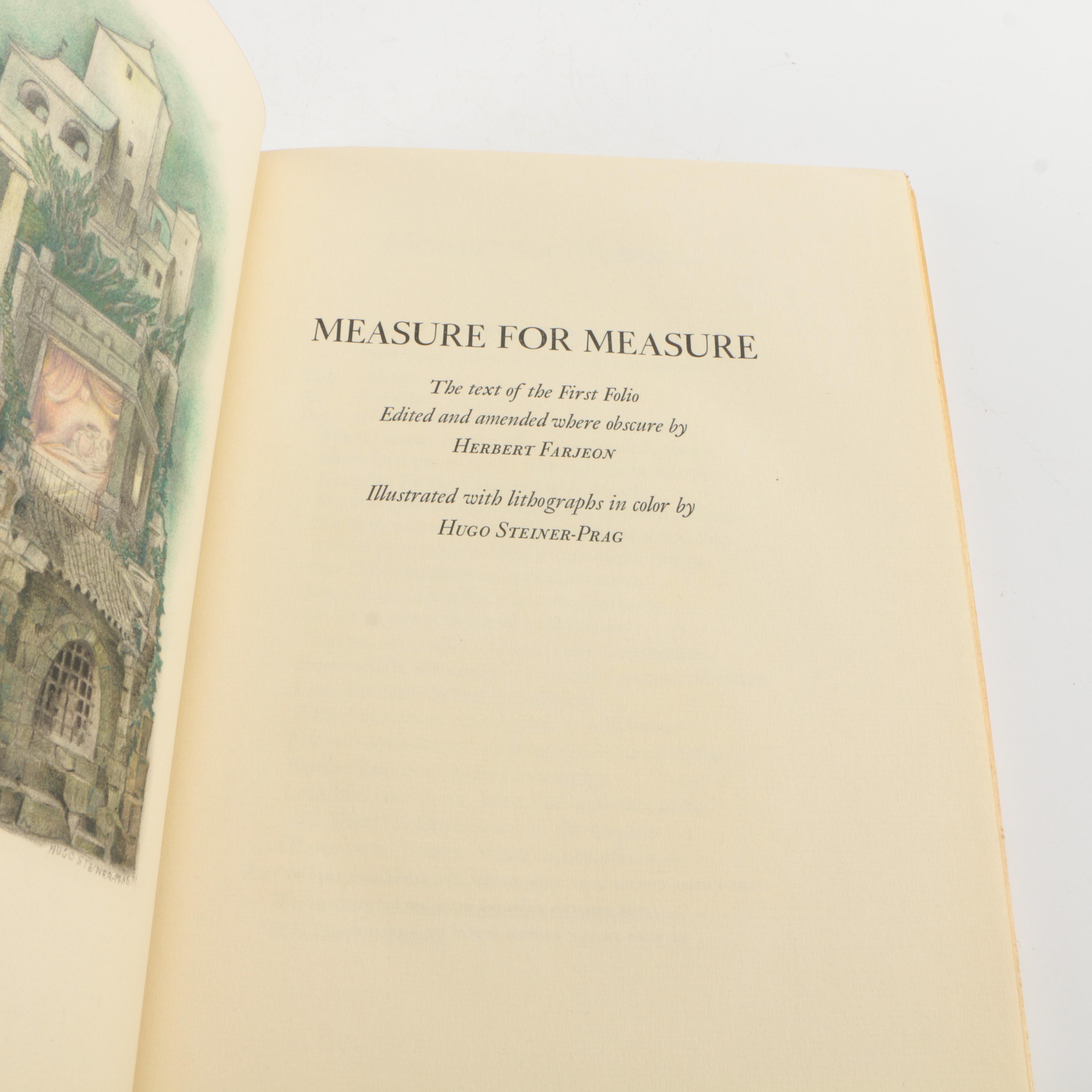 1940 Limited Editions Club Shakespeare Plays Including "The Comedy of Errors"