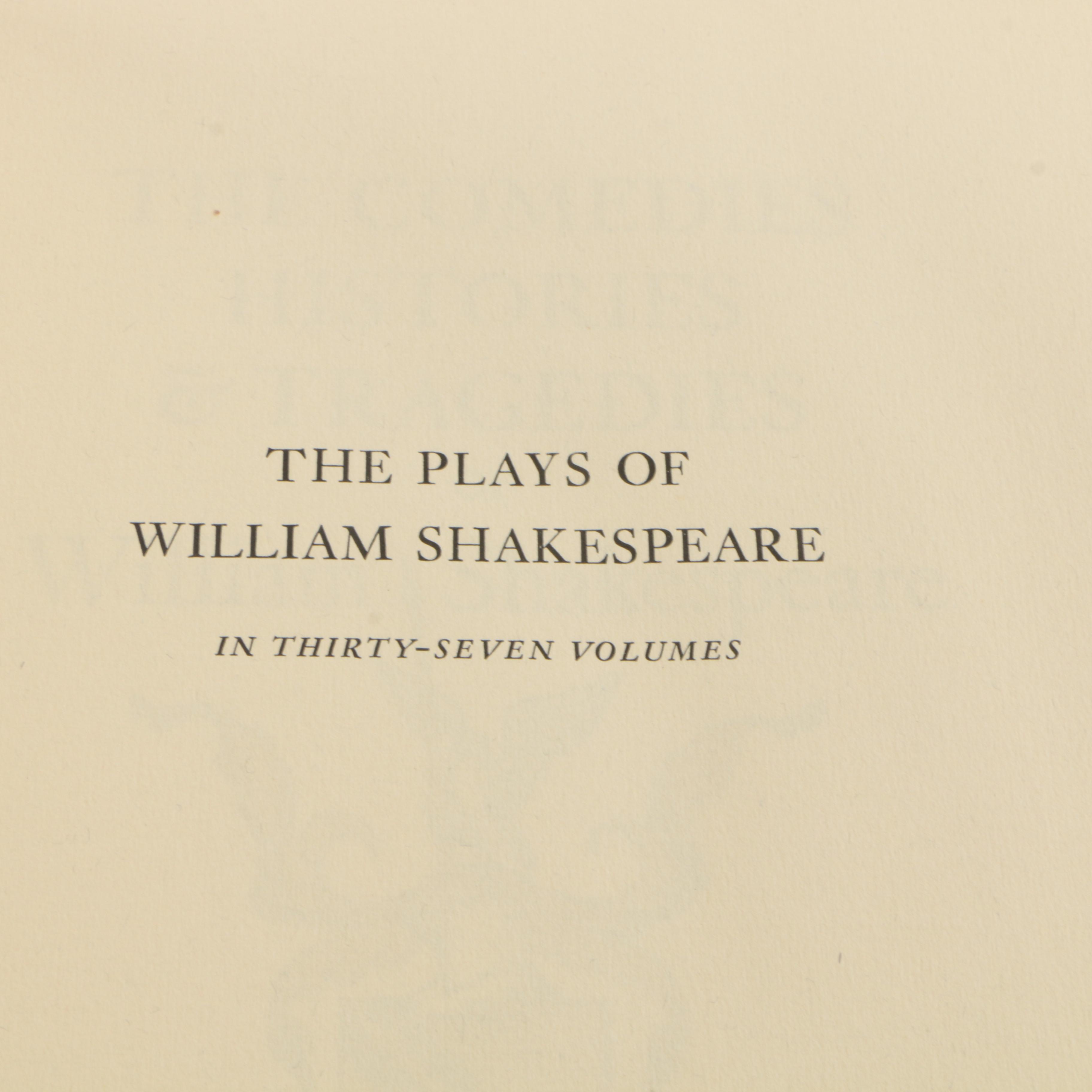 1940 Limited Editions Club Shakespeare Plays Including "The Comedy of Errors"