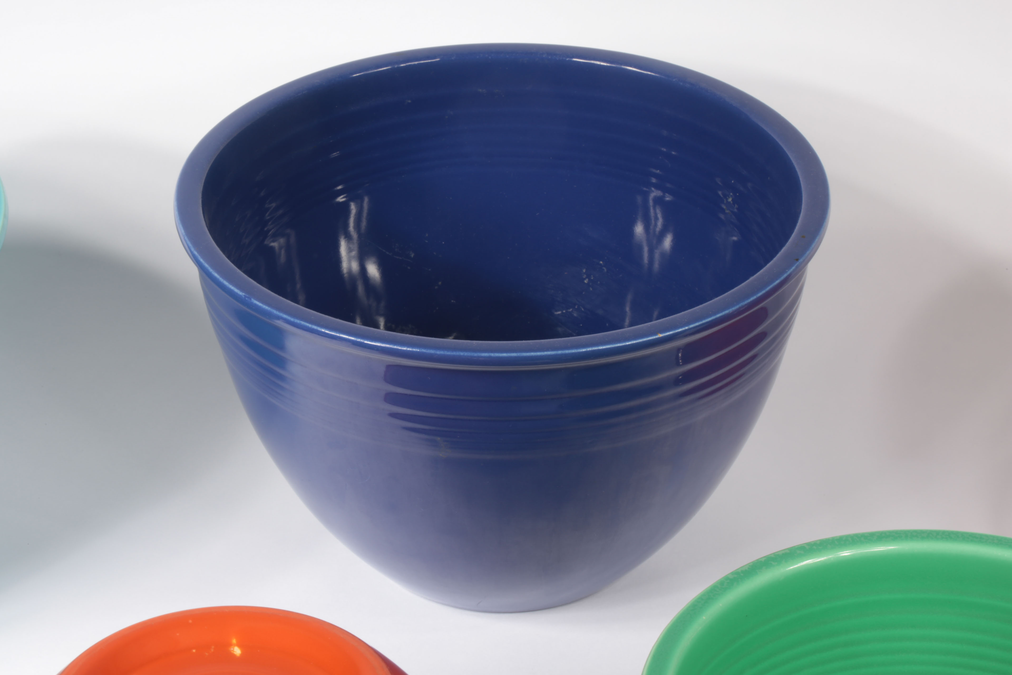 Collection of Vintage Fiesta Nesting MIxing Bowls and Tableware