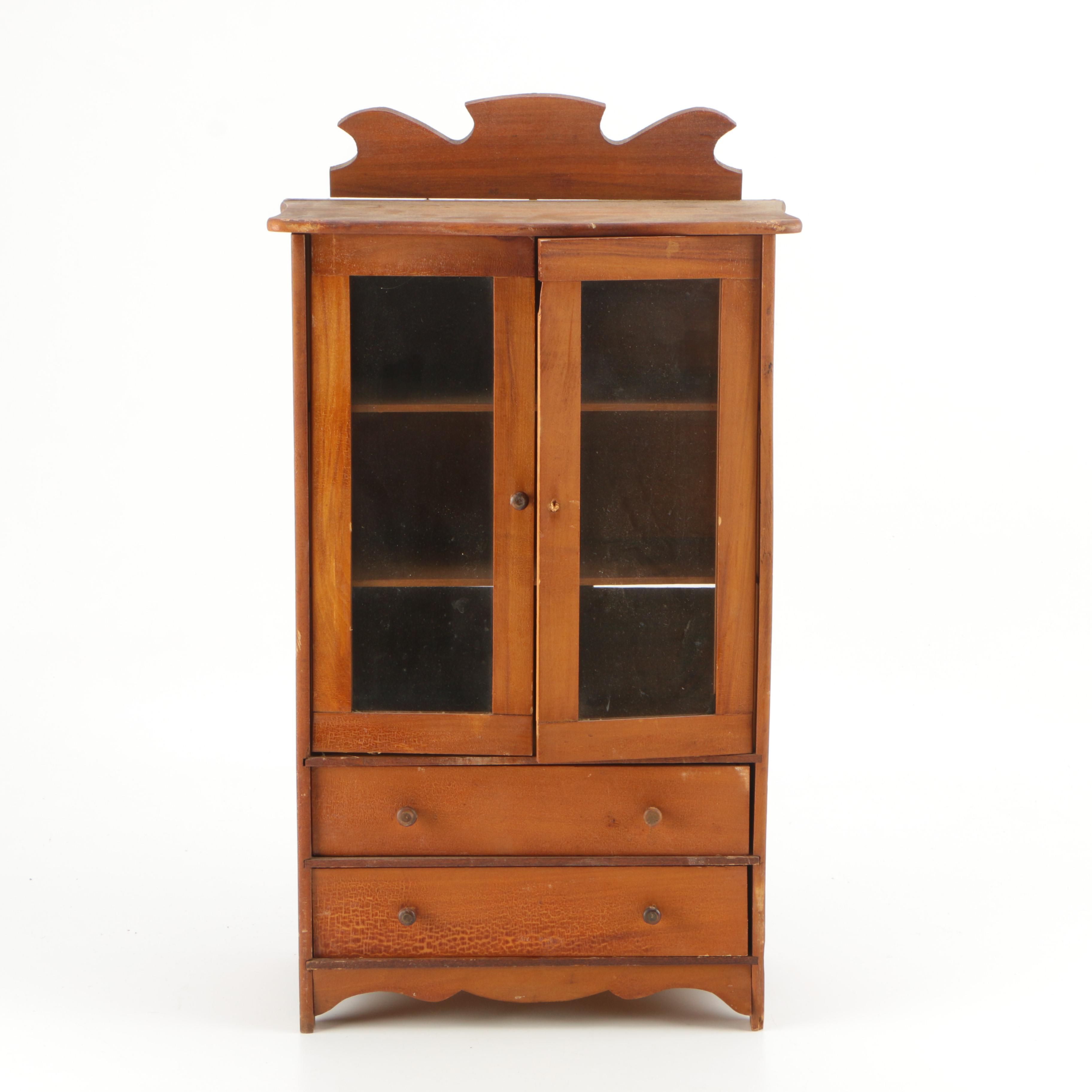 Vintage Victorian Style Miniature China Cabinet