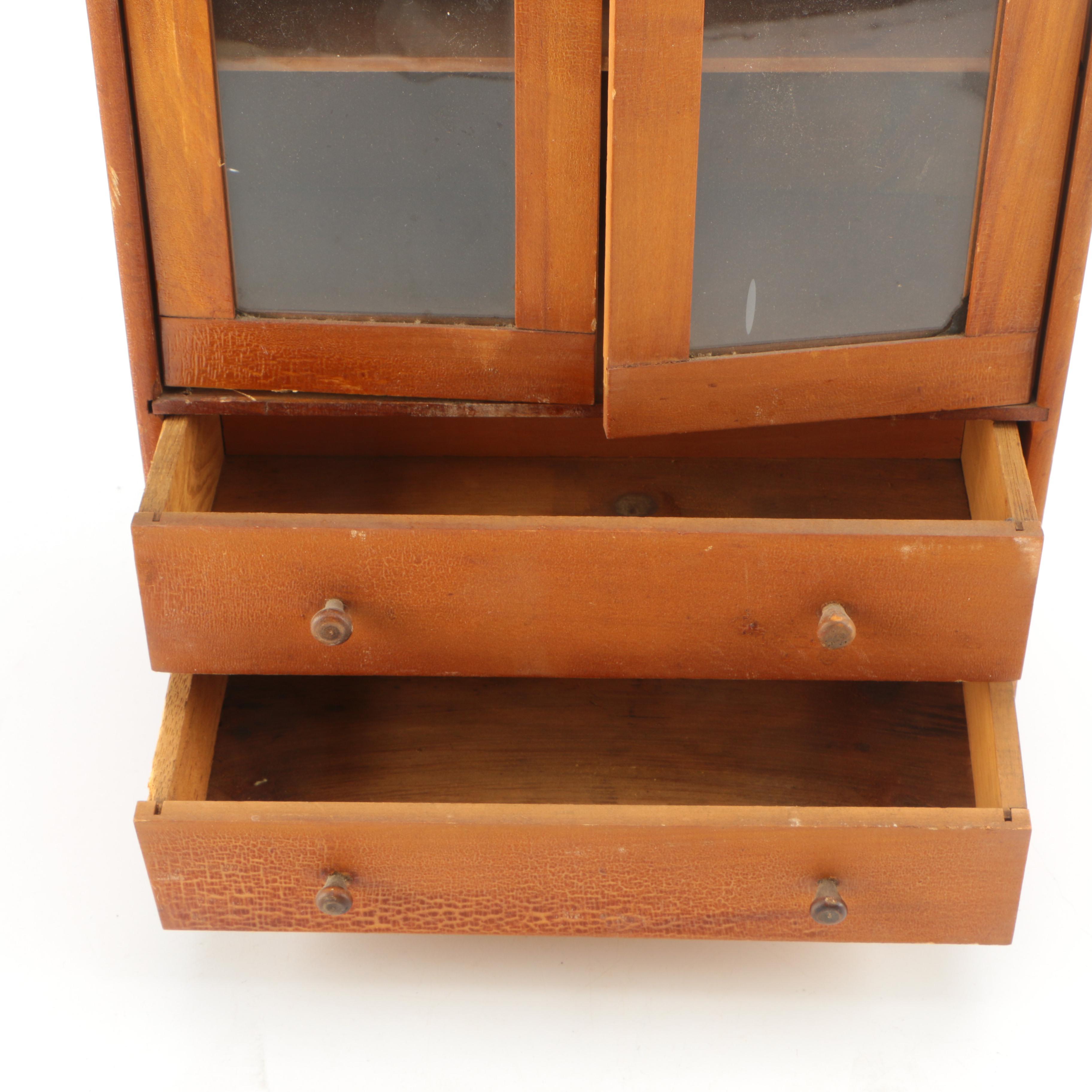 Vintage Victorian Style Miniature China Cabinet