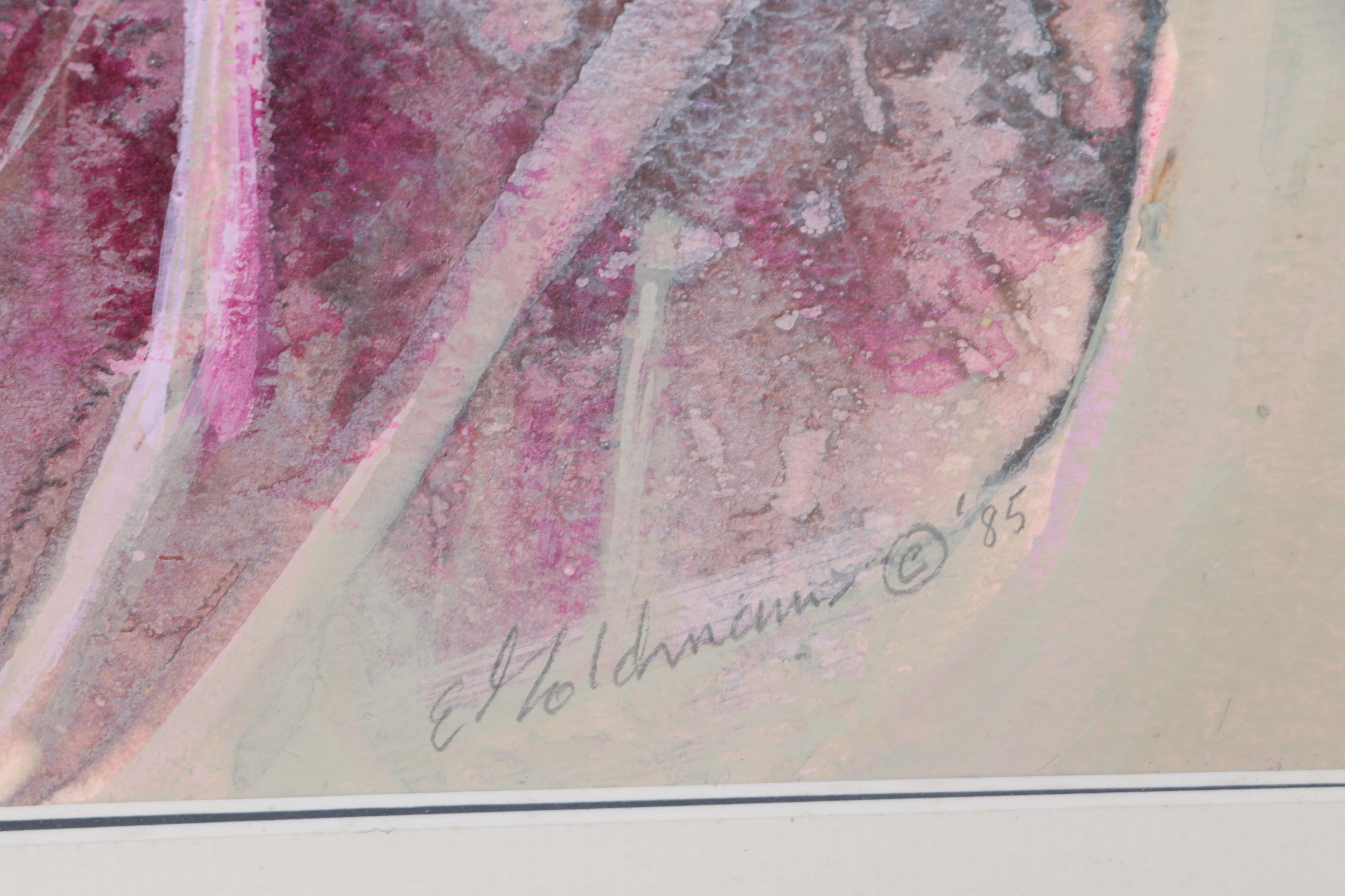 Edward Goldman Abstract Mixed Media Painting