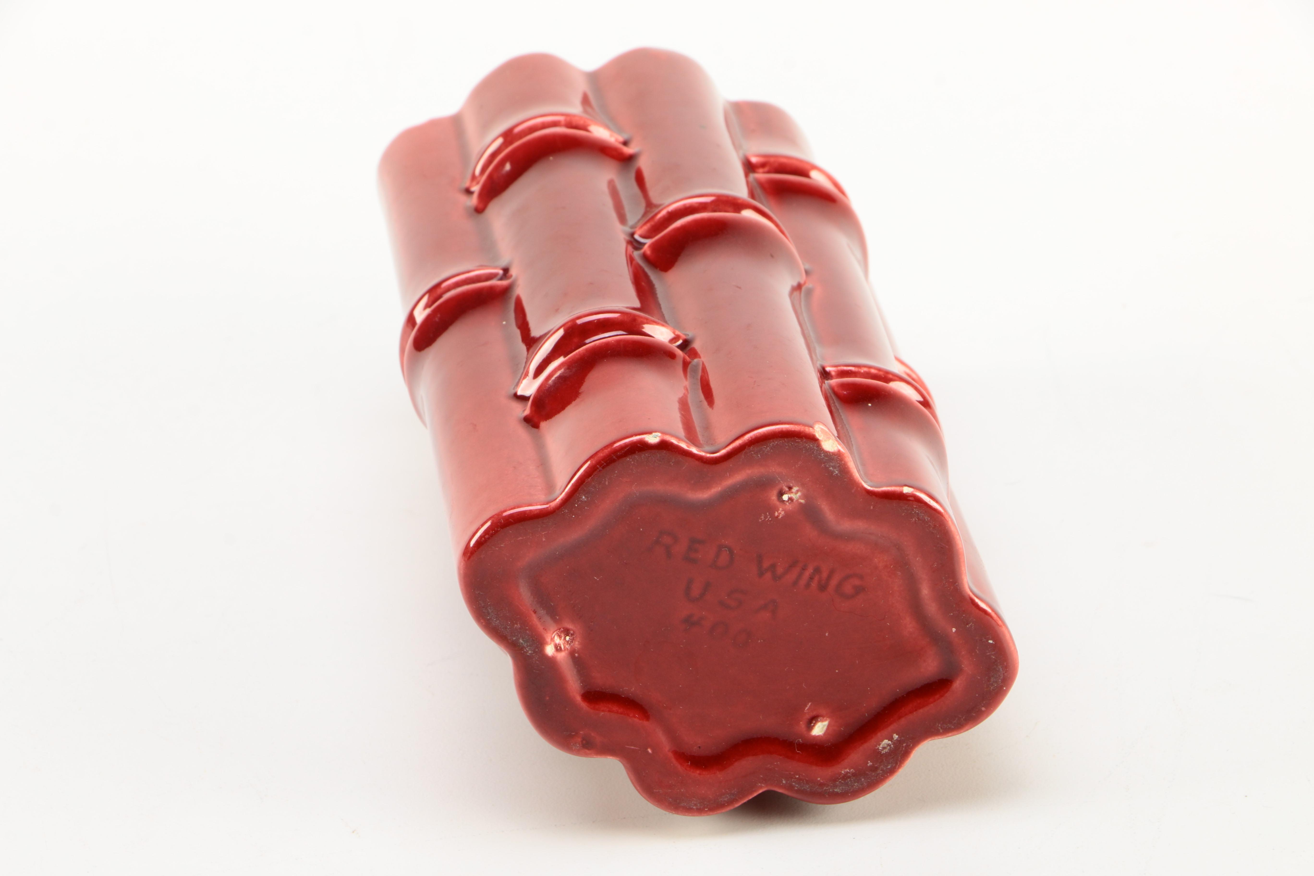 Vintage Red Wing Ceramic Vase and Pitcher