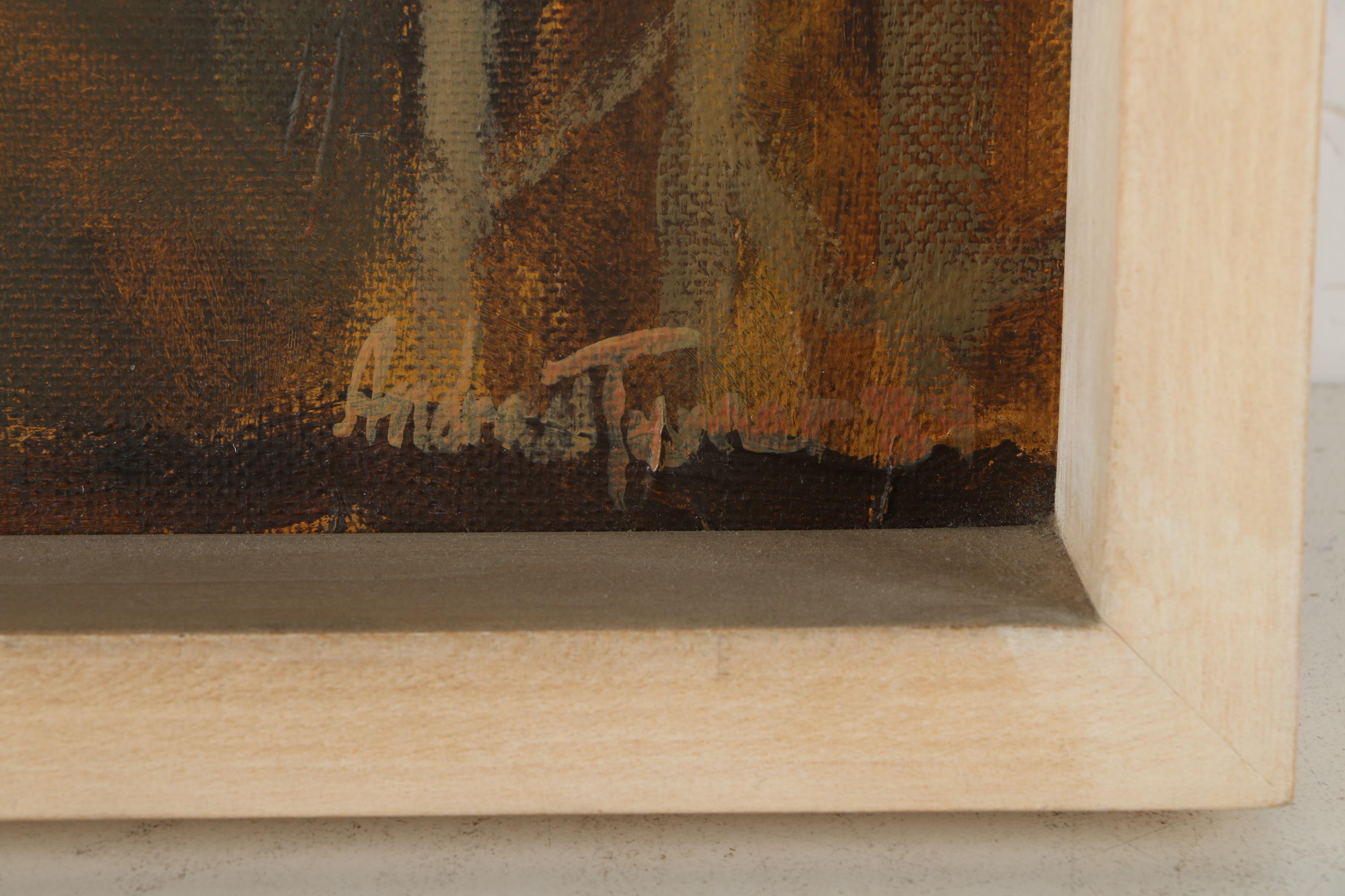 Andrew Turner Oil Painting of a Female Figure in a Doorway