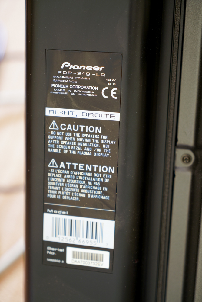 Pioneer 50" Plasma Television with Receiver and DVD Player