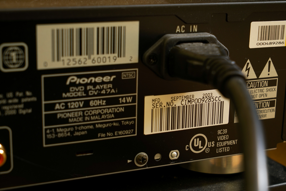 Pioneer 50" Plasma Television with Receiver and DVD Player