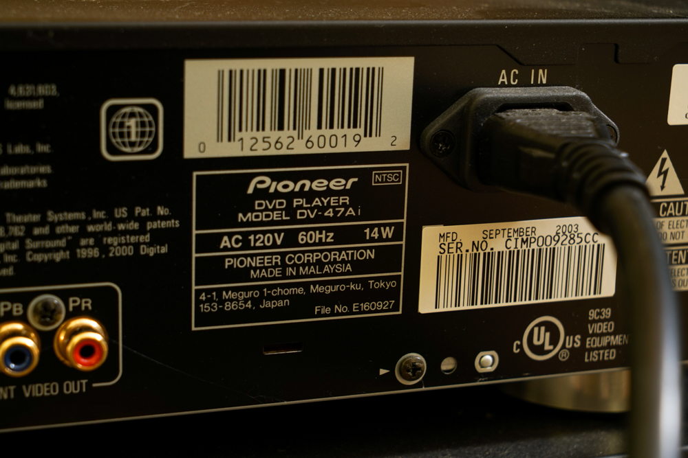 Pioneer 50" Plasma Television with Receiver and DVD Player