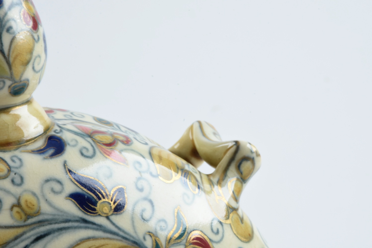 19th-Century Zsolnay Ceramic Moon Vase