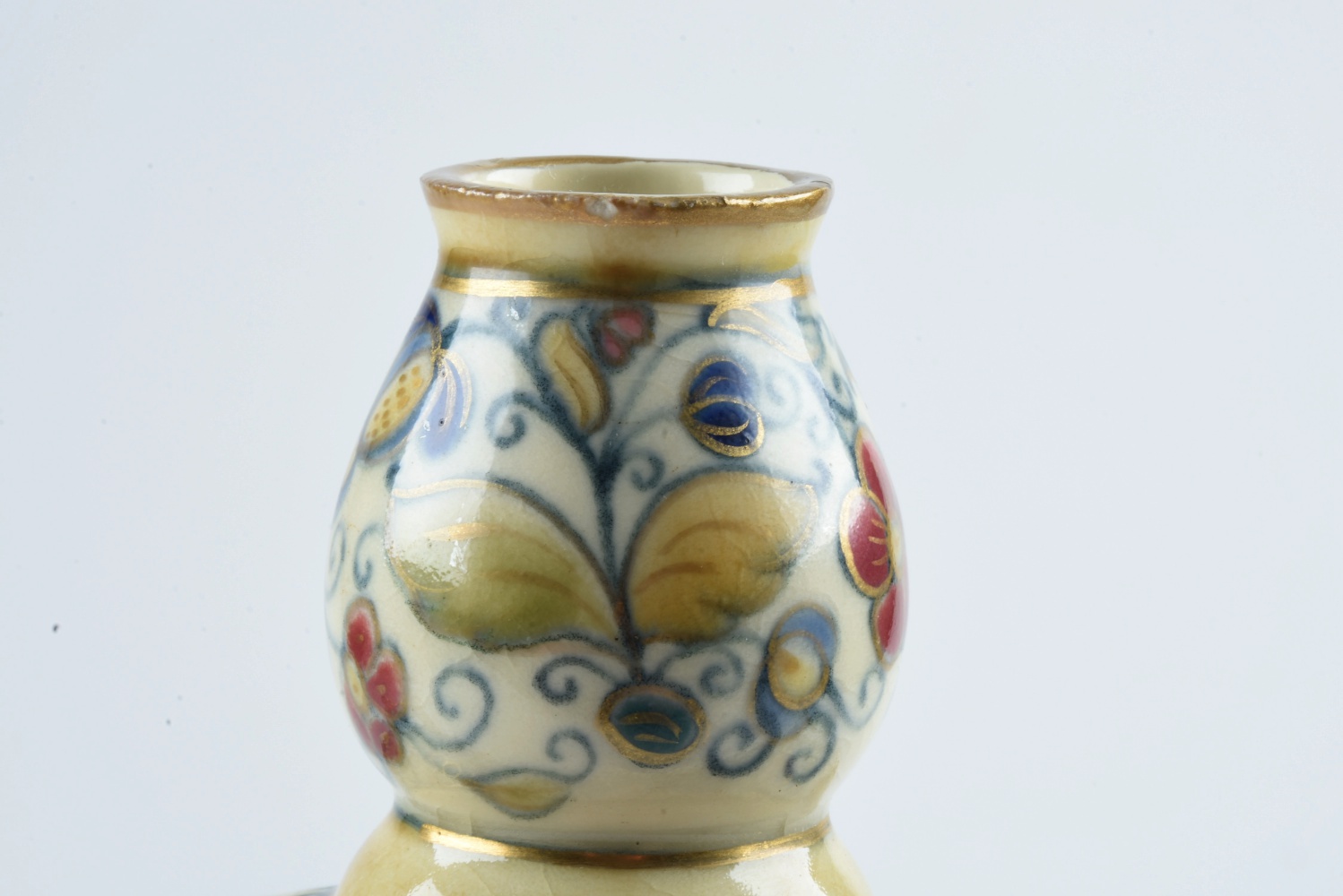 19th-Century Zsolnay Ceramic Moon Vase