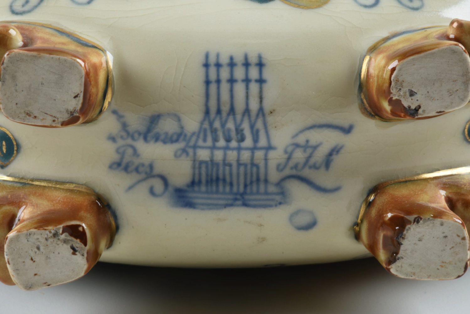 19th-Century Zsolnay Ceramic Moon Vase