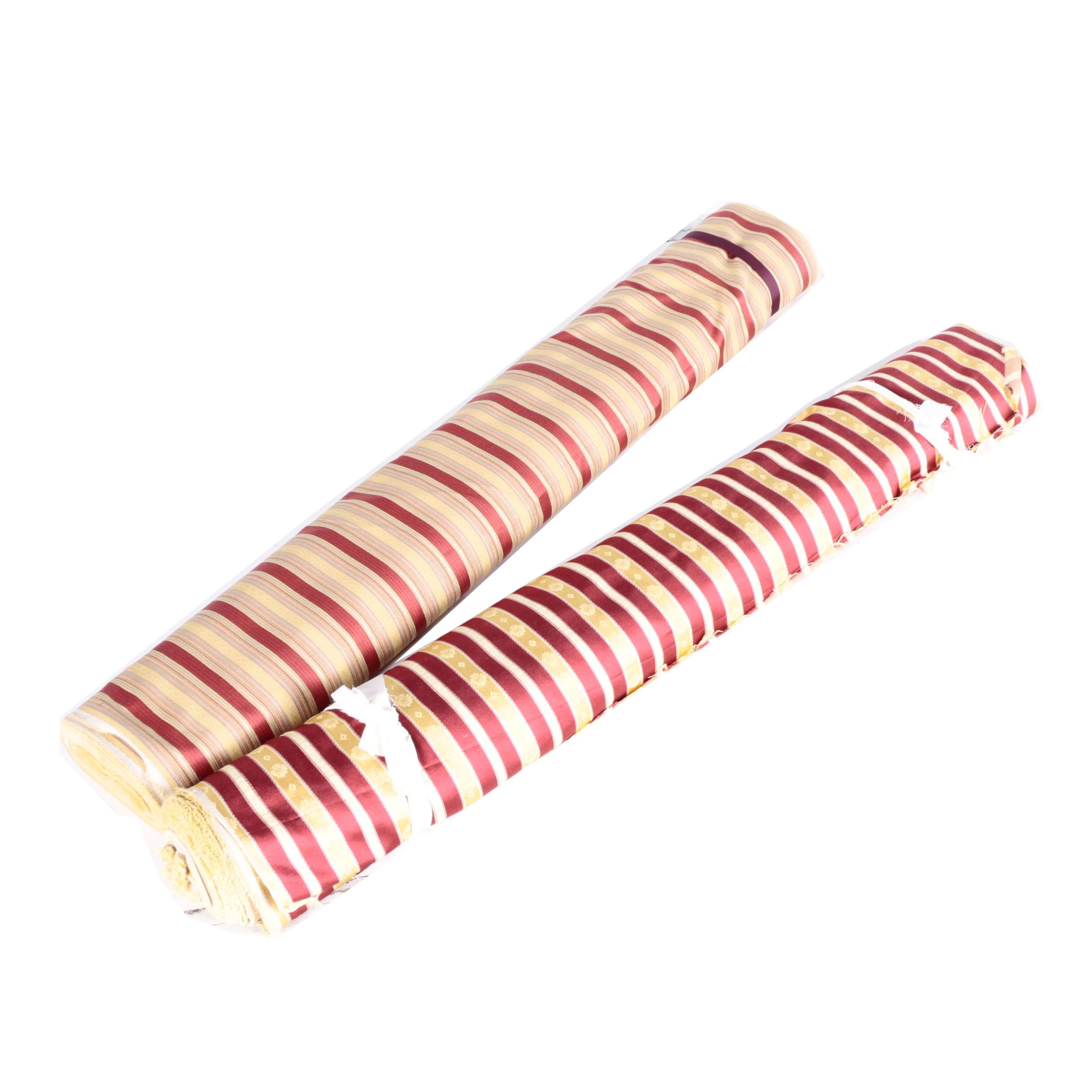 Gold and Red Striped Upholstery