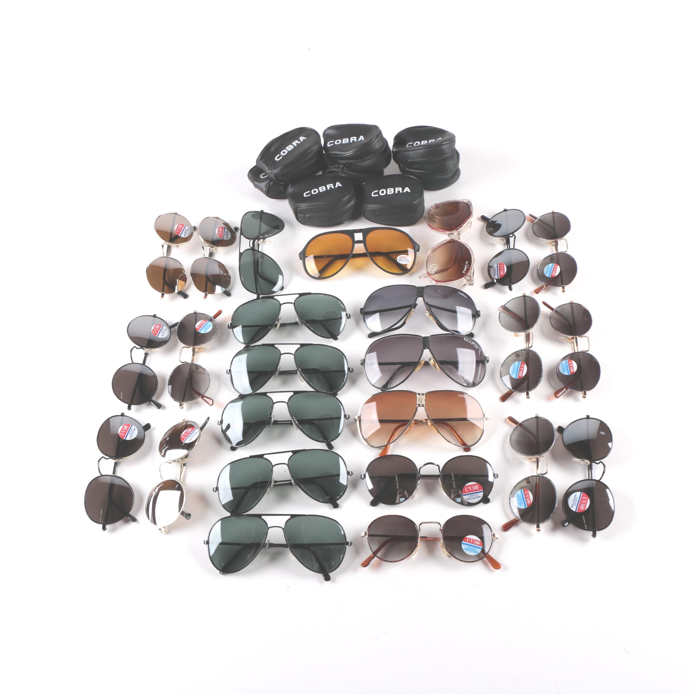 Assortment of Men's Sunglasses including Cobra