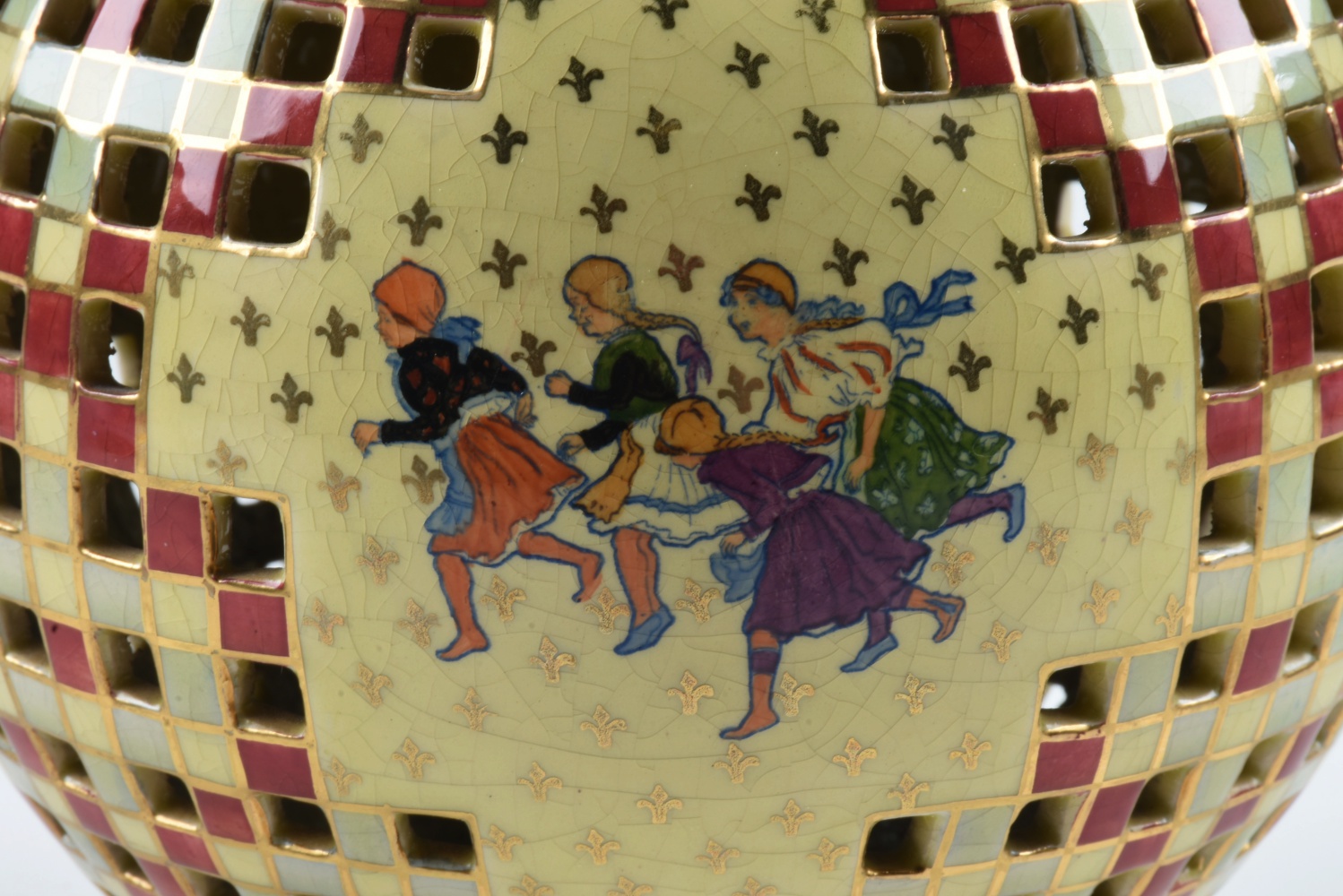 Late 19th-Century Emil Fischer Reticulated Ceramic Ewer