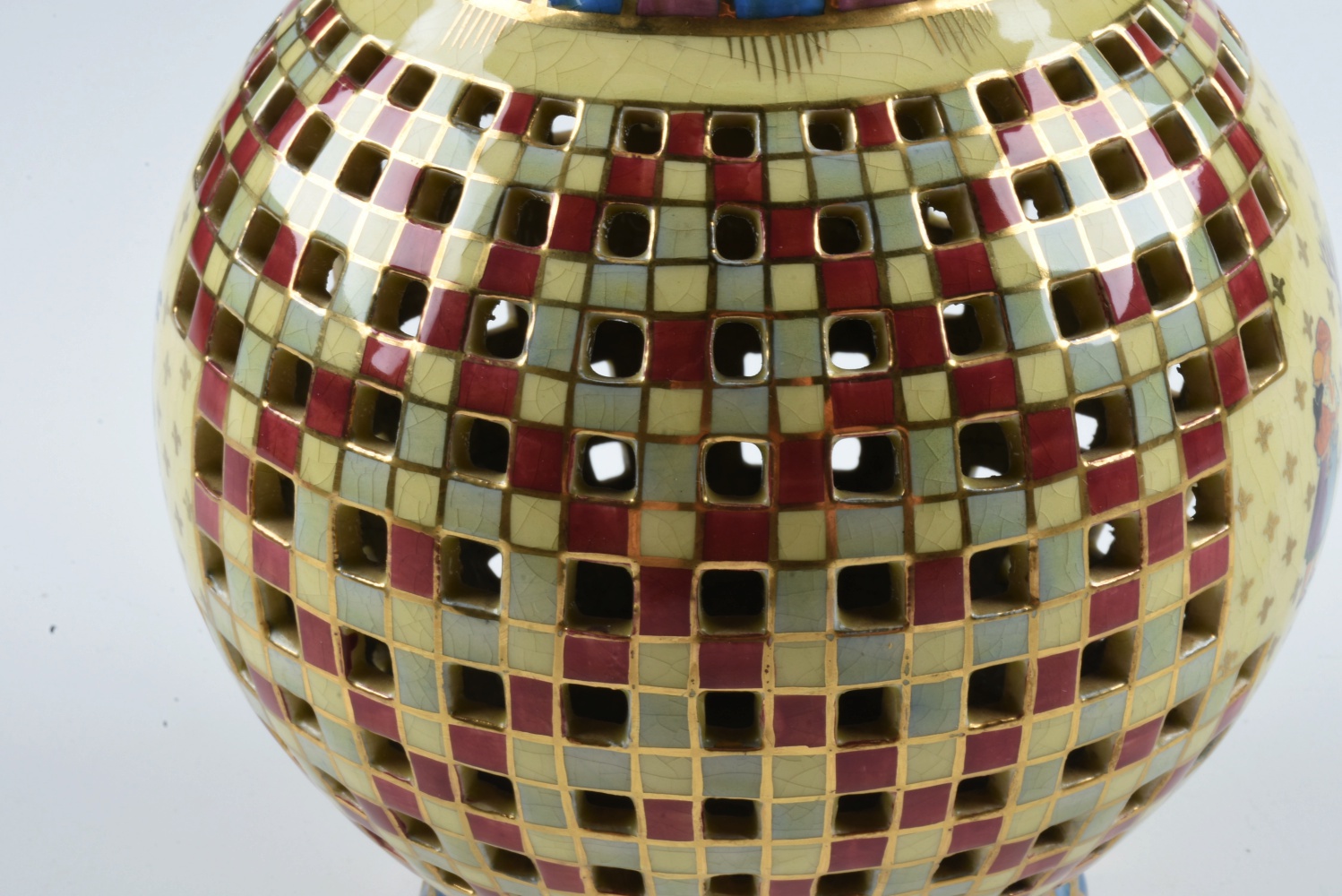 Late 19th-Century Emil Fischer Reticulated Ceramic Ewer