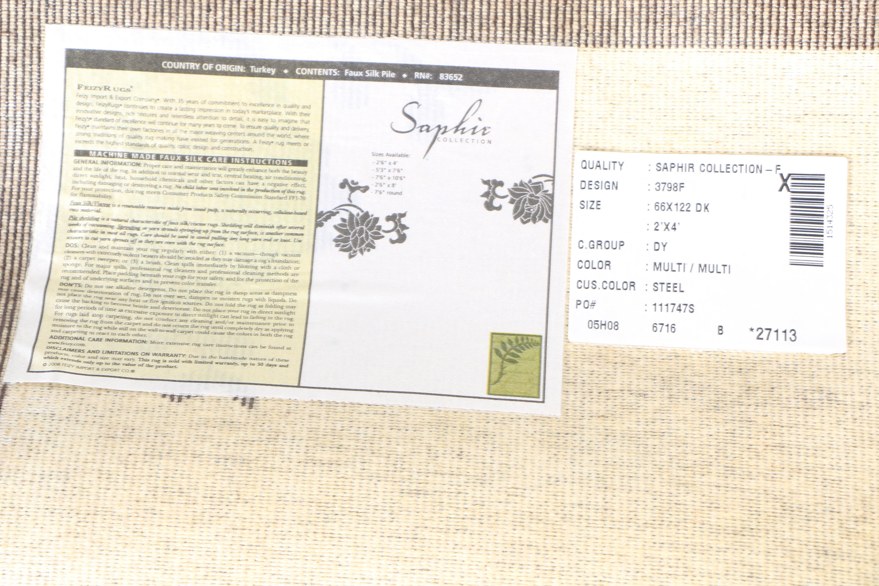 Saphir Feizy Machine Made Accent Rugs