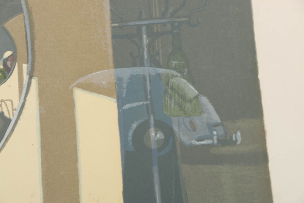 Nancy McIntyre Limited Edition Silkscreen "Barbershop Mirror"