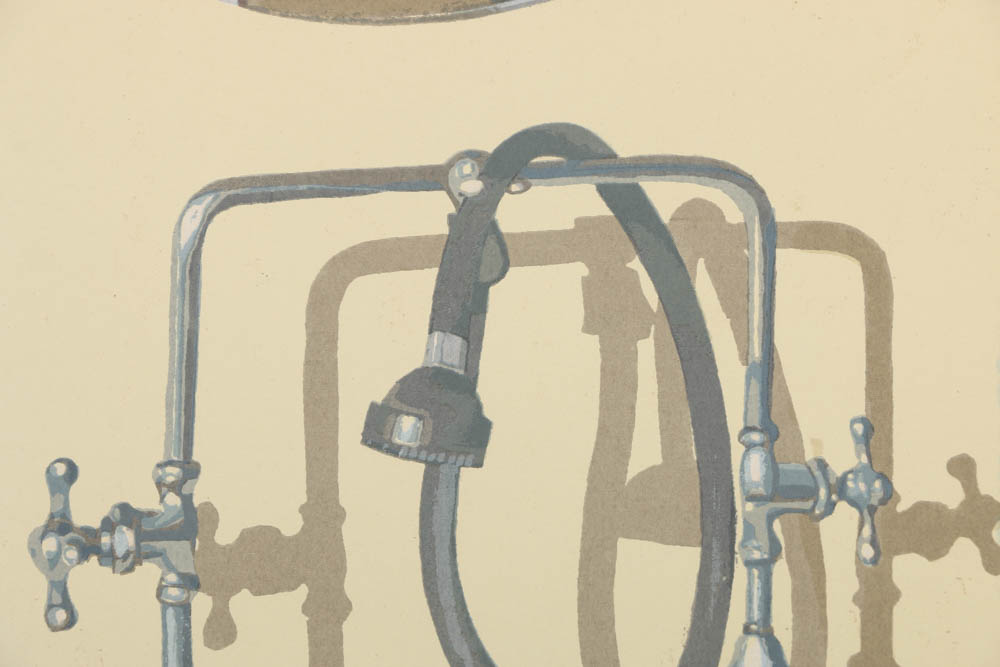 Nancy McIntyre Limited Edition Silkscreen "Barbershop Mirror"