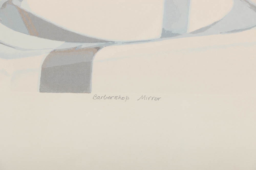 Nancy McIntyre Limited Edition Silkscreen "Barbershop Mirror"