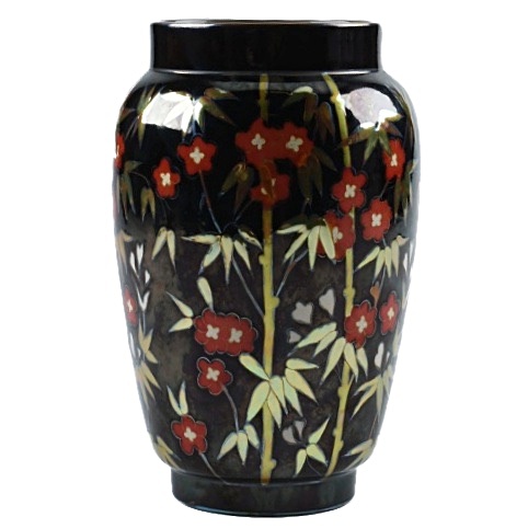 In the Style of Zsolnay Pottery Eosin Ware Vase