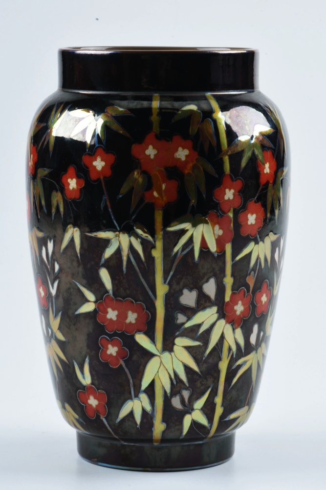 In the Style of Zsolnay Pottery Eosin Ware Vase