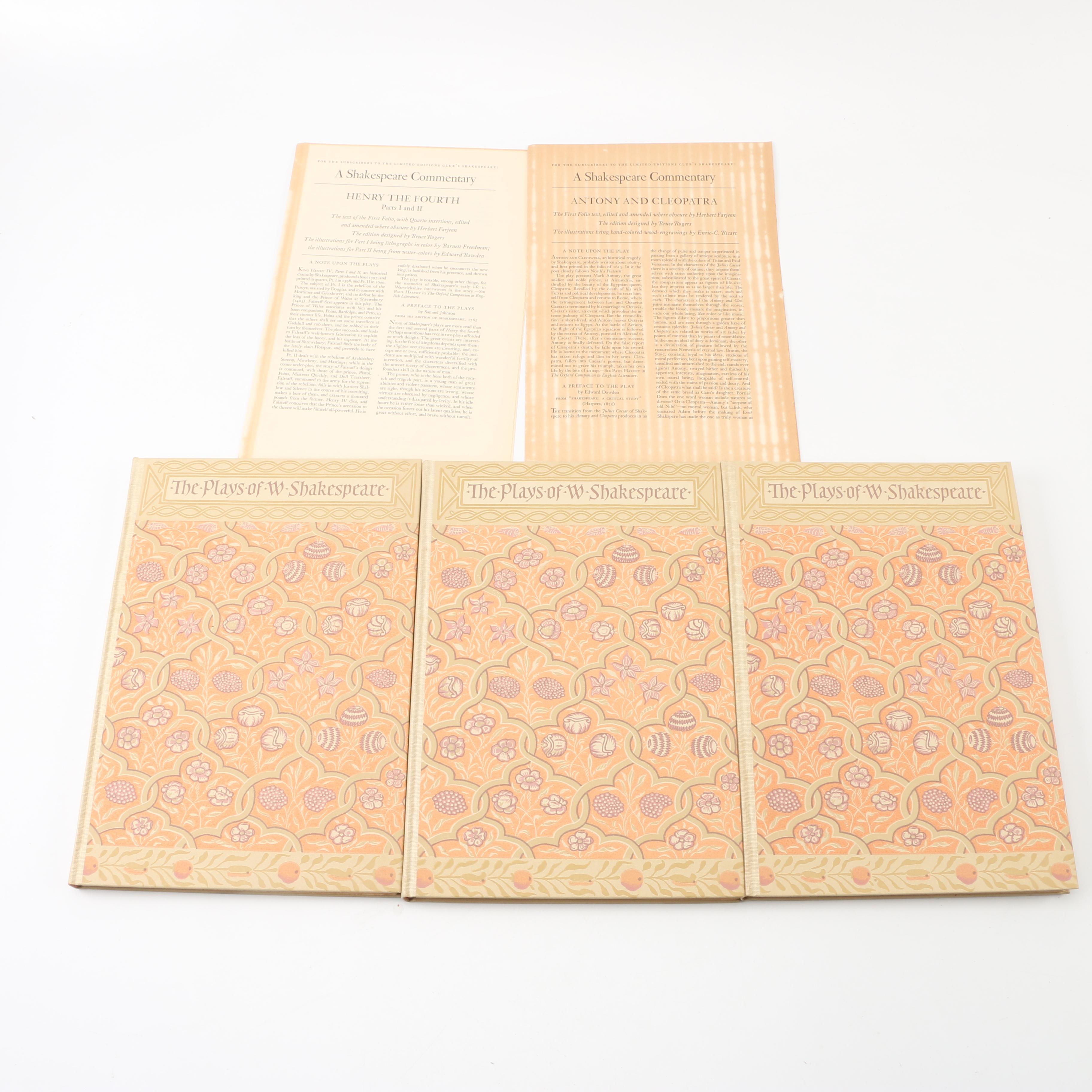 1940 Limited Editions Club Shakespeare Plays Including "Henry IV" Parts I and II