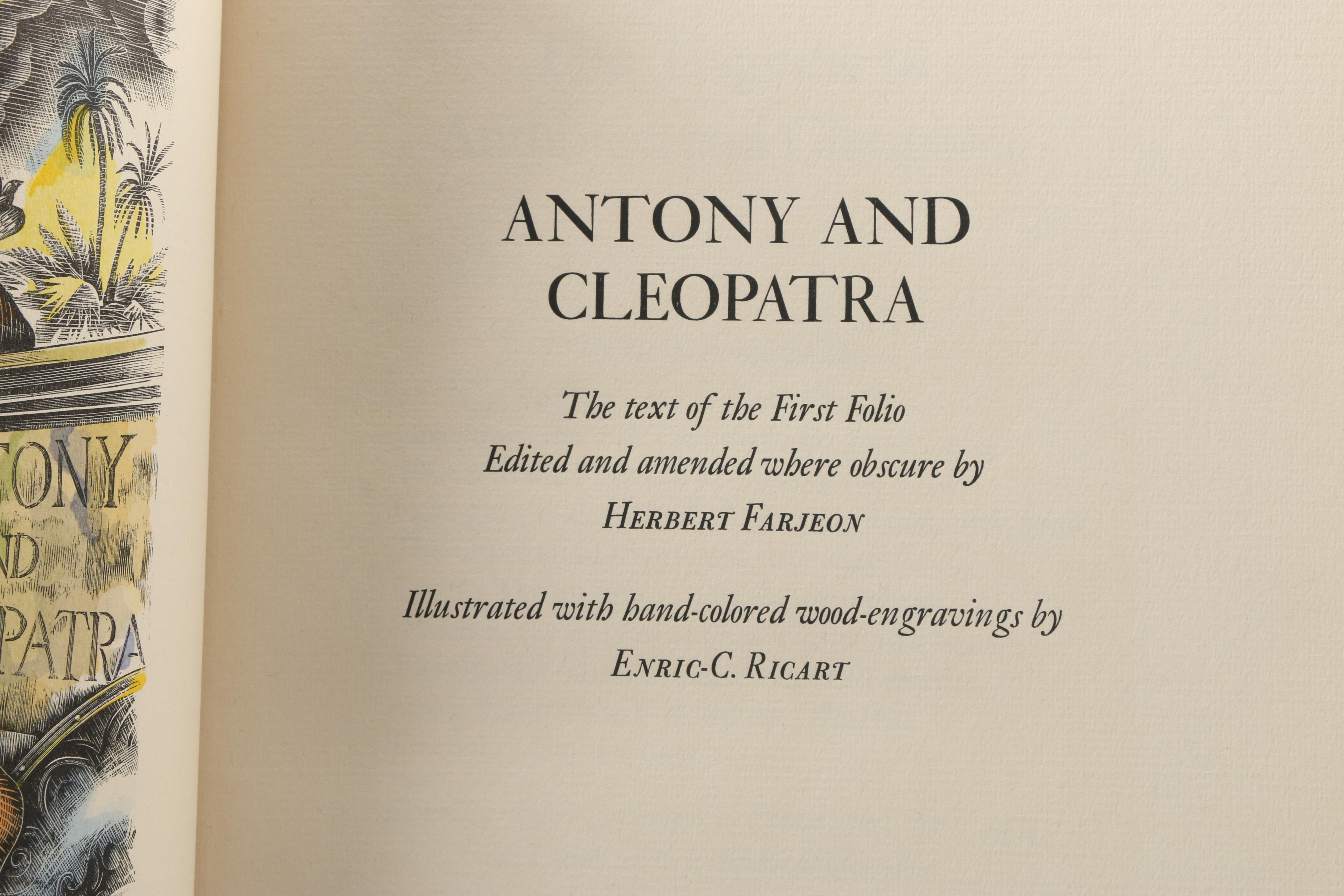 1940 Limited Editions Club Shakespeare Plays Including "Henry IV" Parts I and II