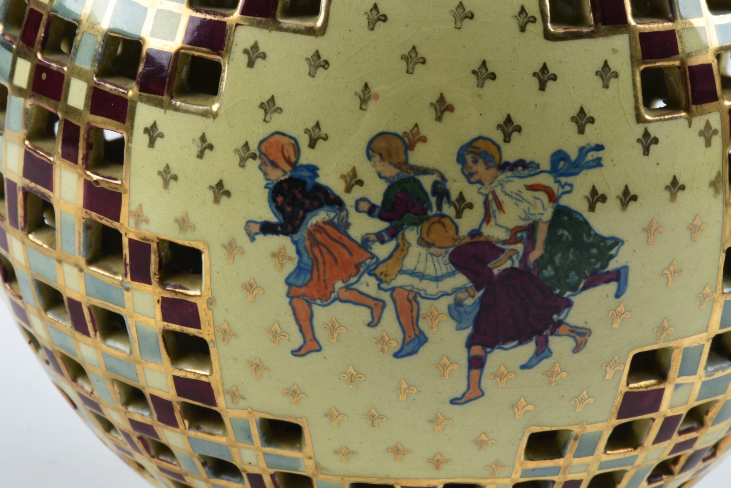 Late 19th-Century Emil Fischer Reticulated Ceramic Ewer