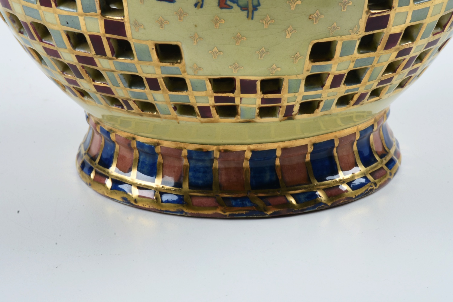 Late 19th-Century Emil Fischer Reticulated Ceramic Ewer