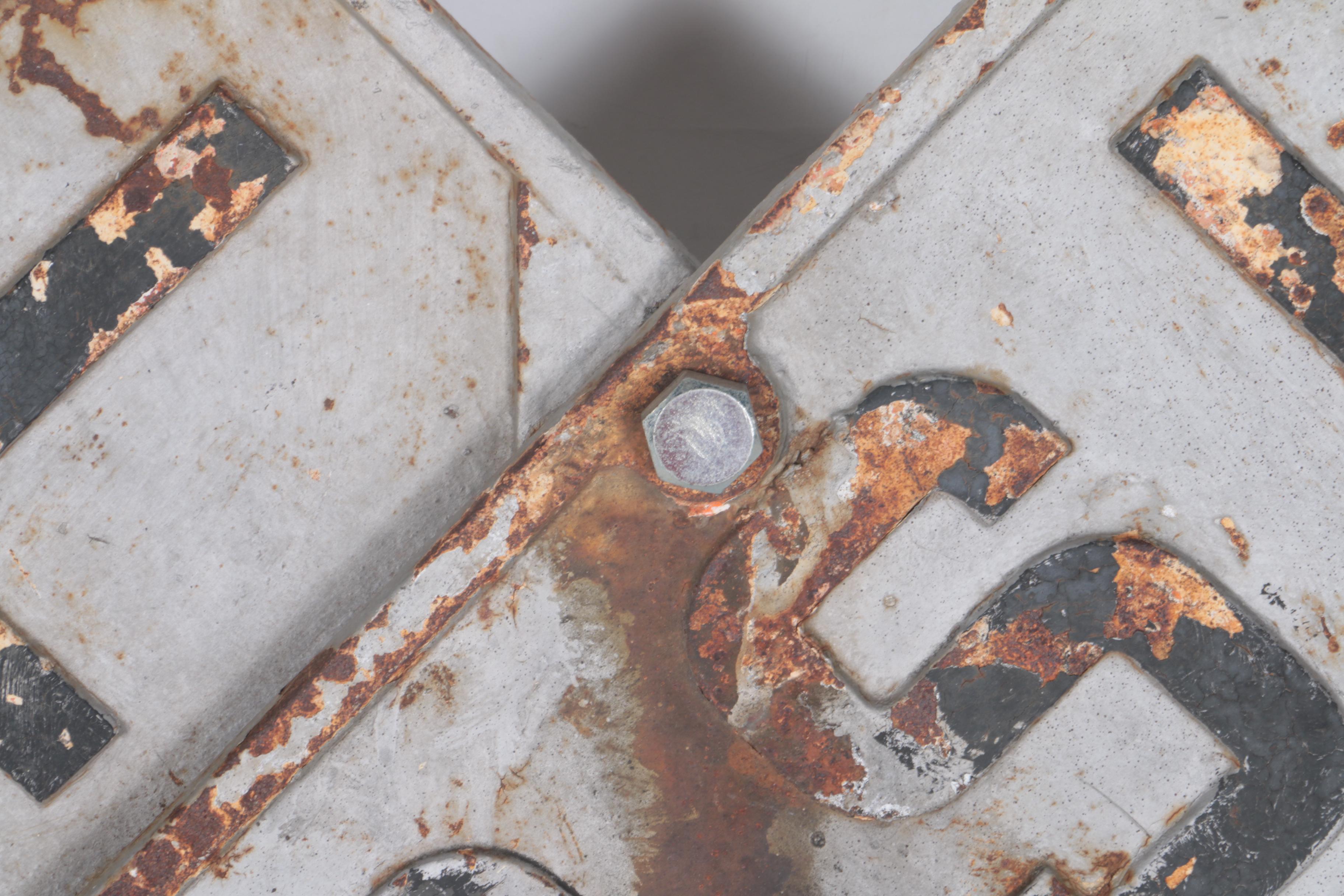 Cast Iron Railroad Crossing Sign