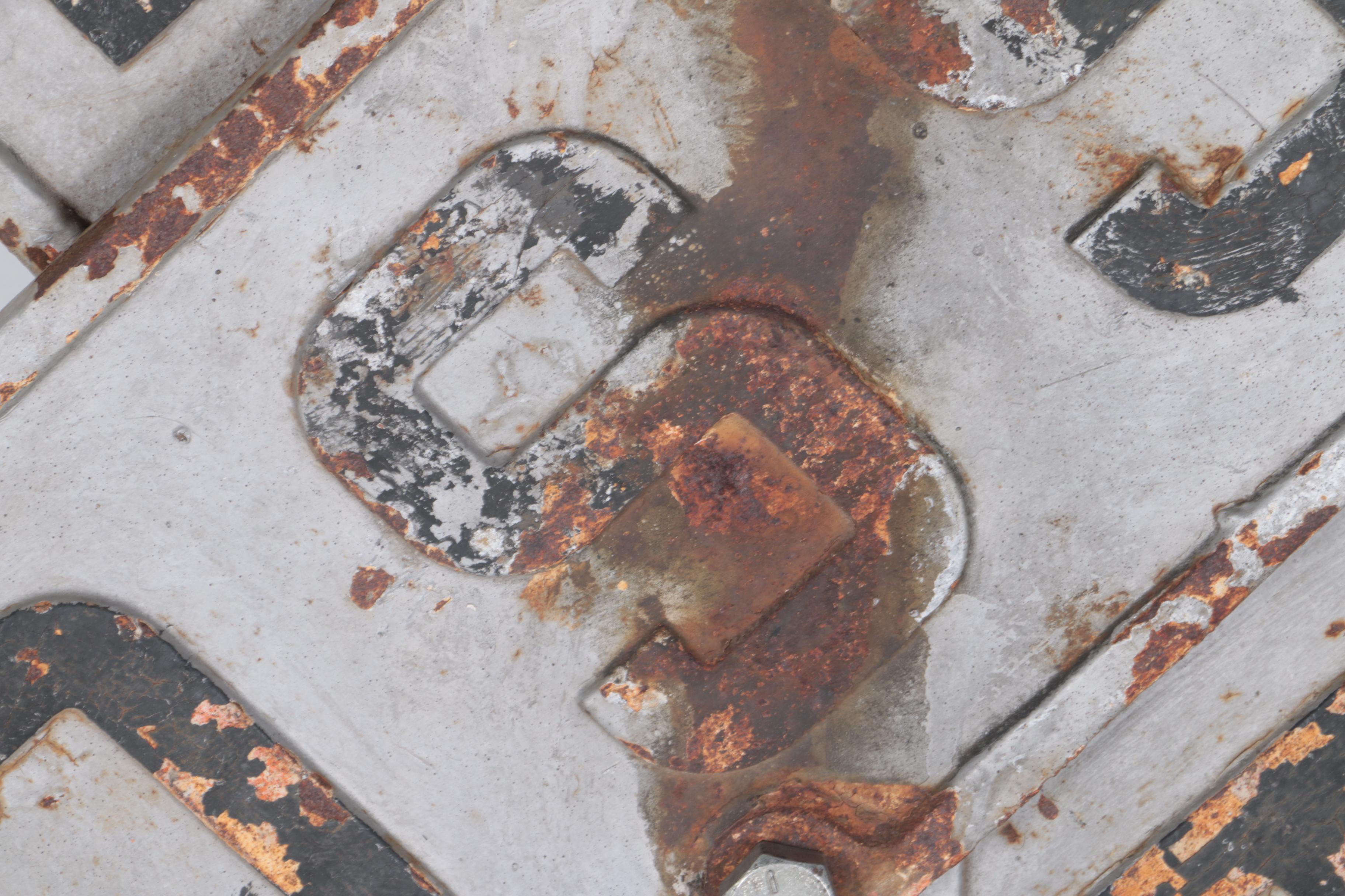 Cast Iron Railroad Crossing Sign