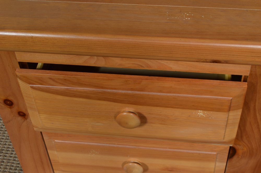 Pine Twin Size Headboards and Nightstand by Broyhill