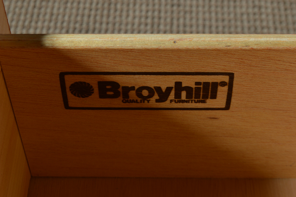 Pine Twin Size Headboards and Nightstand by Broyhill