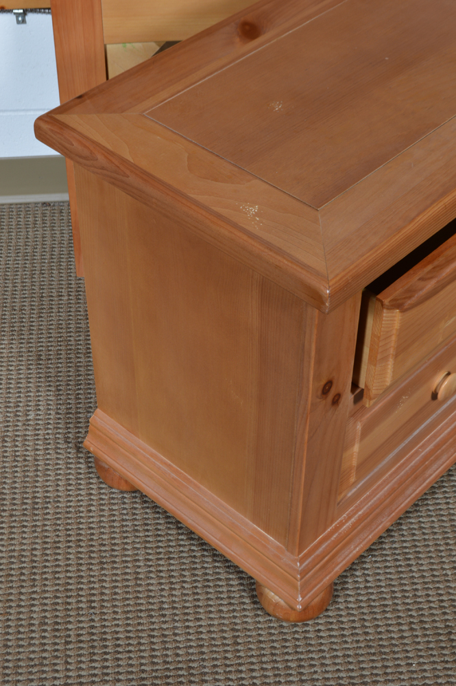 Pine Twin Size Headboards and Nightstand by Broyhill