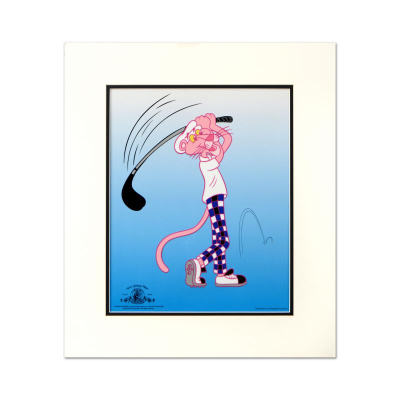 Limited Edition Sericel "Pink Panther Golfing"