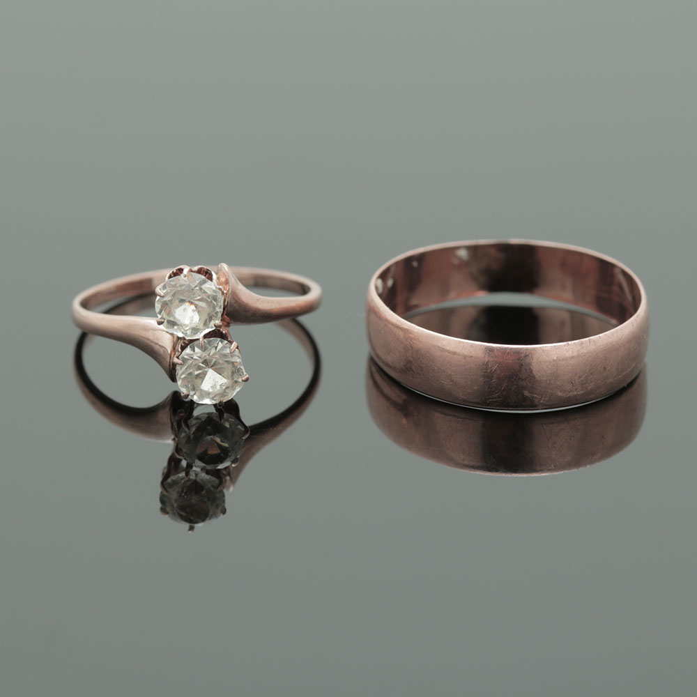 Antique to Vintage 8K and 9K Yellow Gold Rings