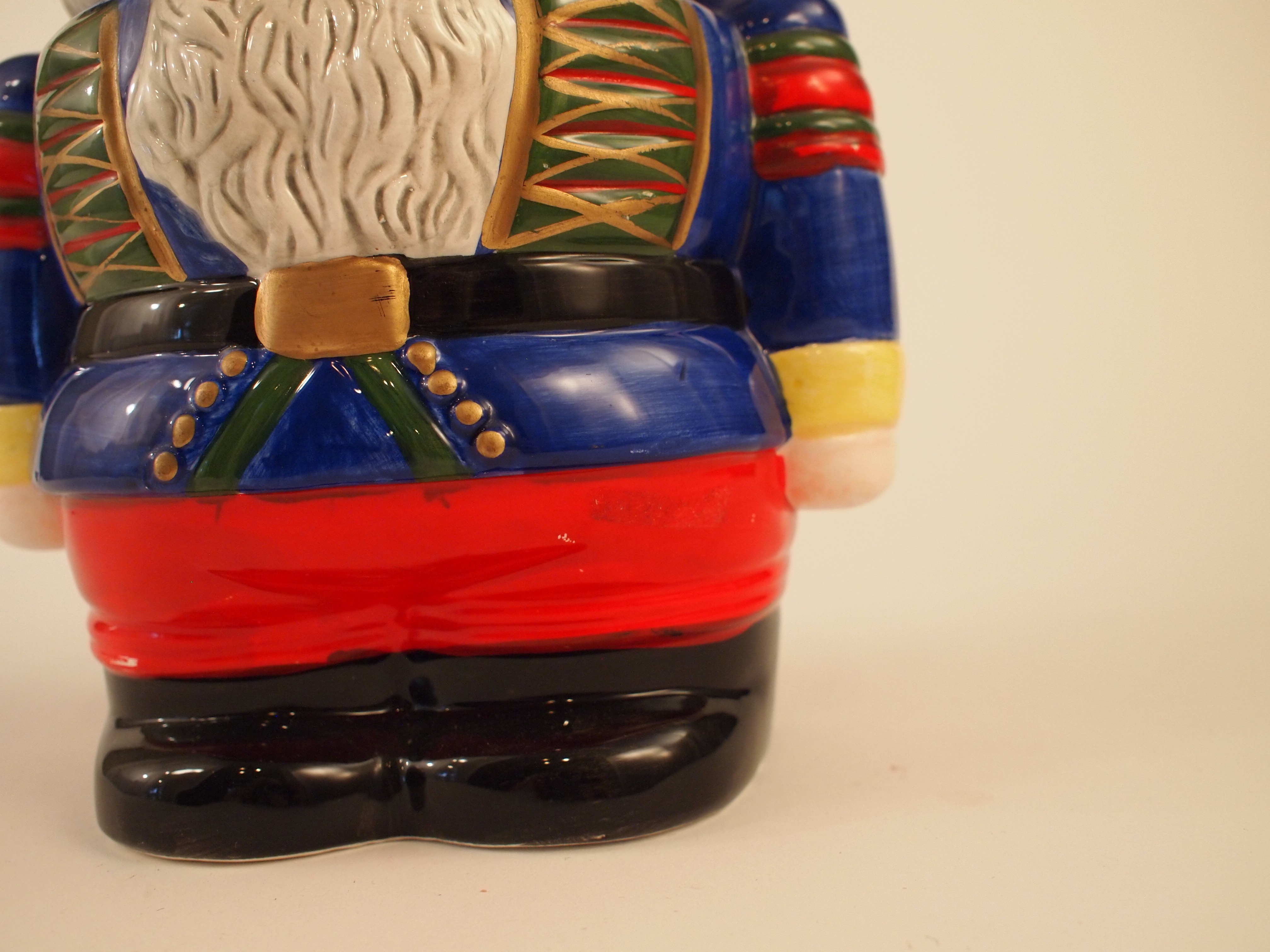 Vintage Block Ceramic Nutcracker Cookie Jar