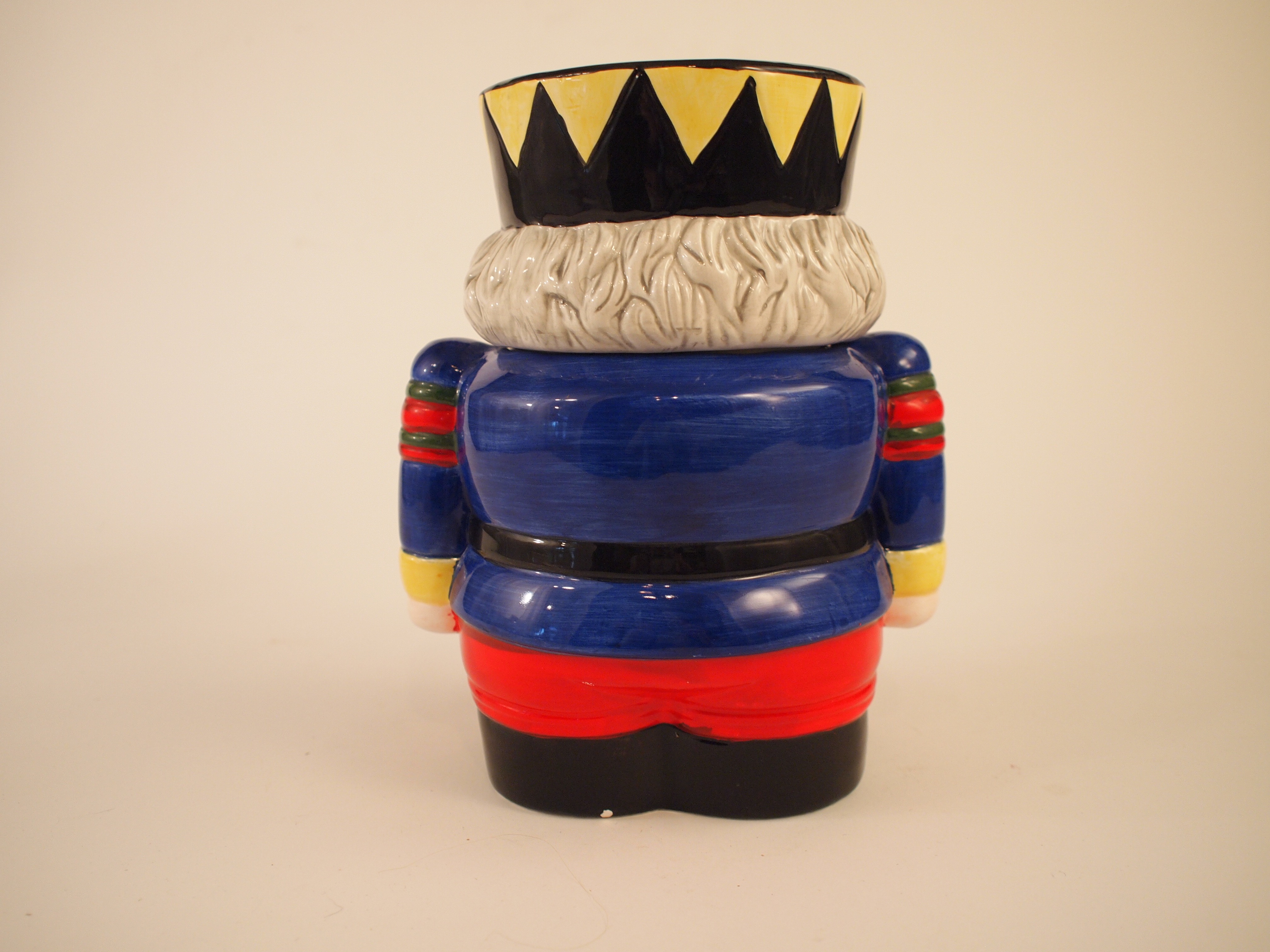 Vintage Block Ceramic Nutcracker Cookie Jar