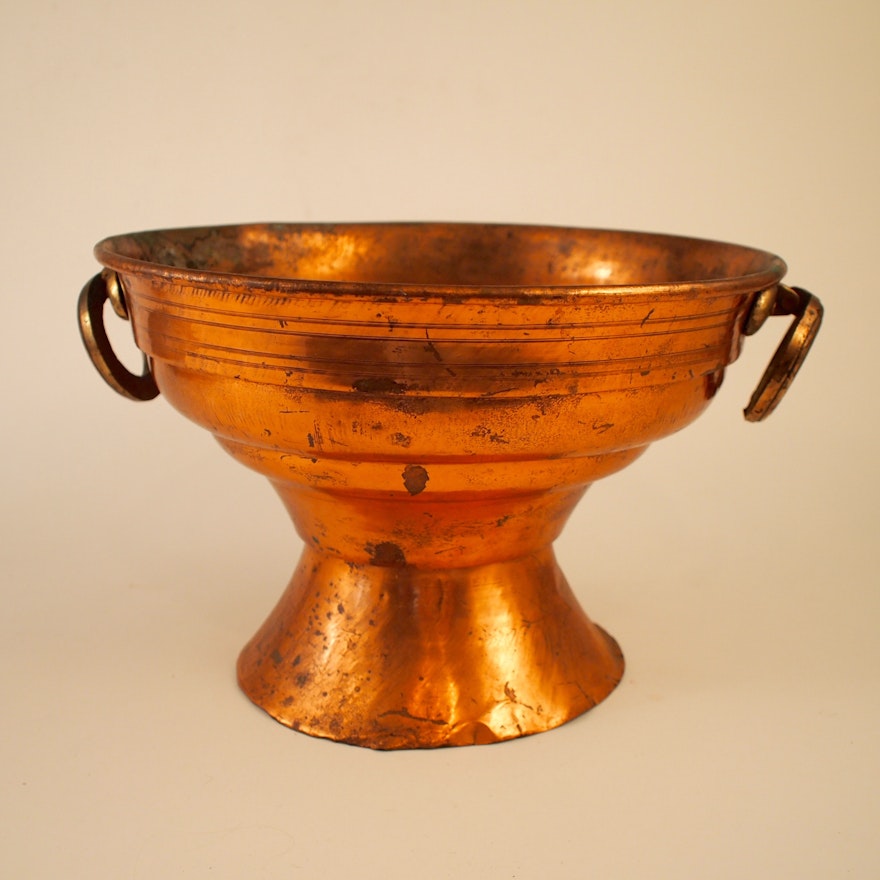 Antique Copper Brazier