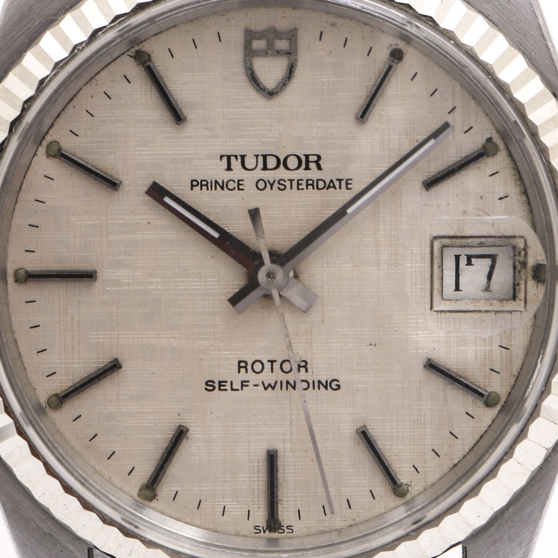 Tudor Prince Oysterdate Stainless Steel and Leather Watch