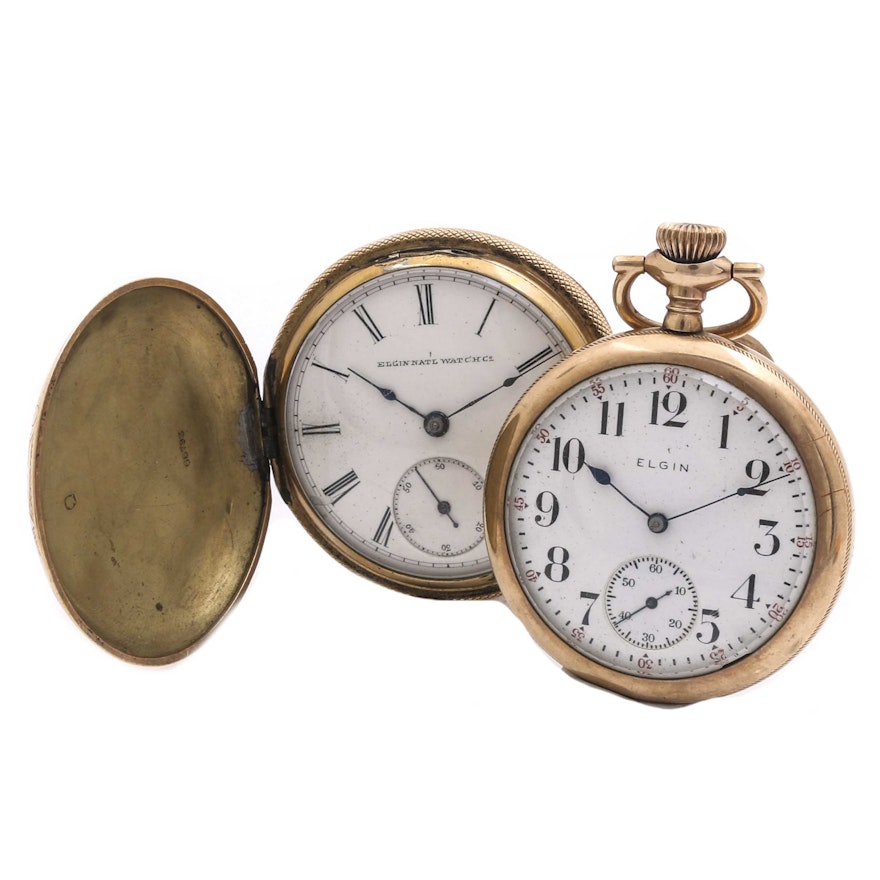 Elgin Yellow Gold Filled Pocket Watches