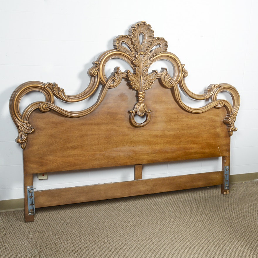 Vintage French Provincial Style King Size Headboard by The Hoke Furniture Co.