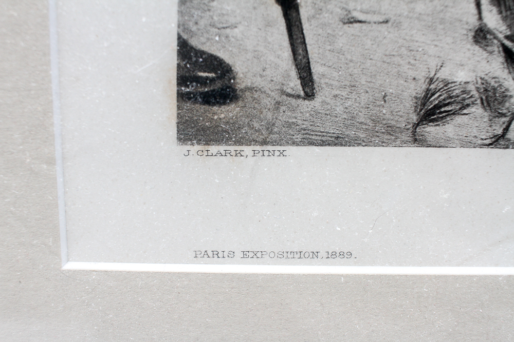 After Joseph Clark Intaglio Print "Three Little Kittens"