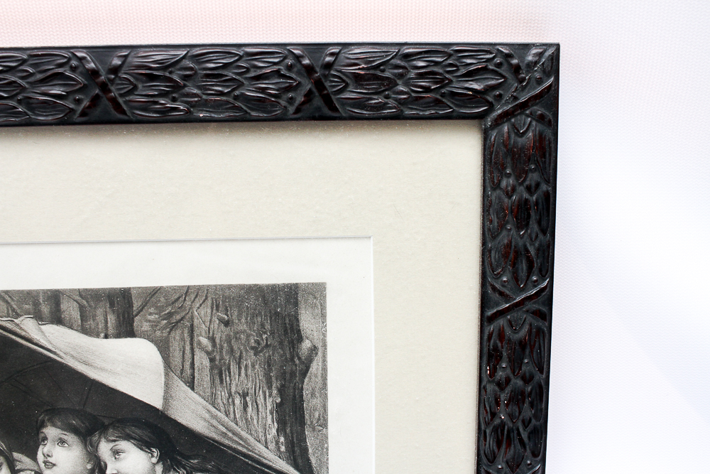 After Joseph Clark Intaglio Print "Three Little Kittens"